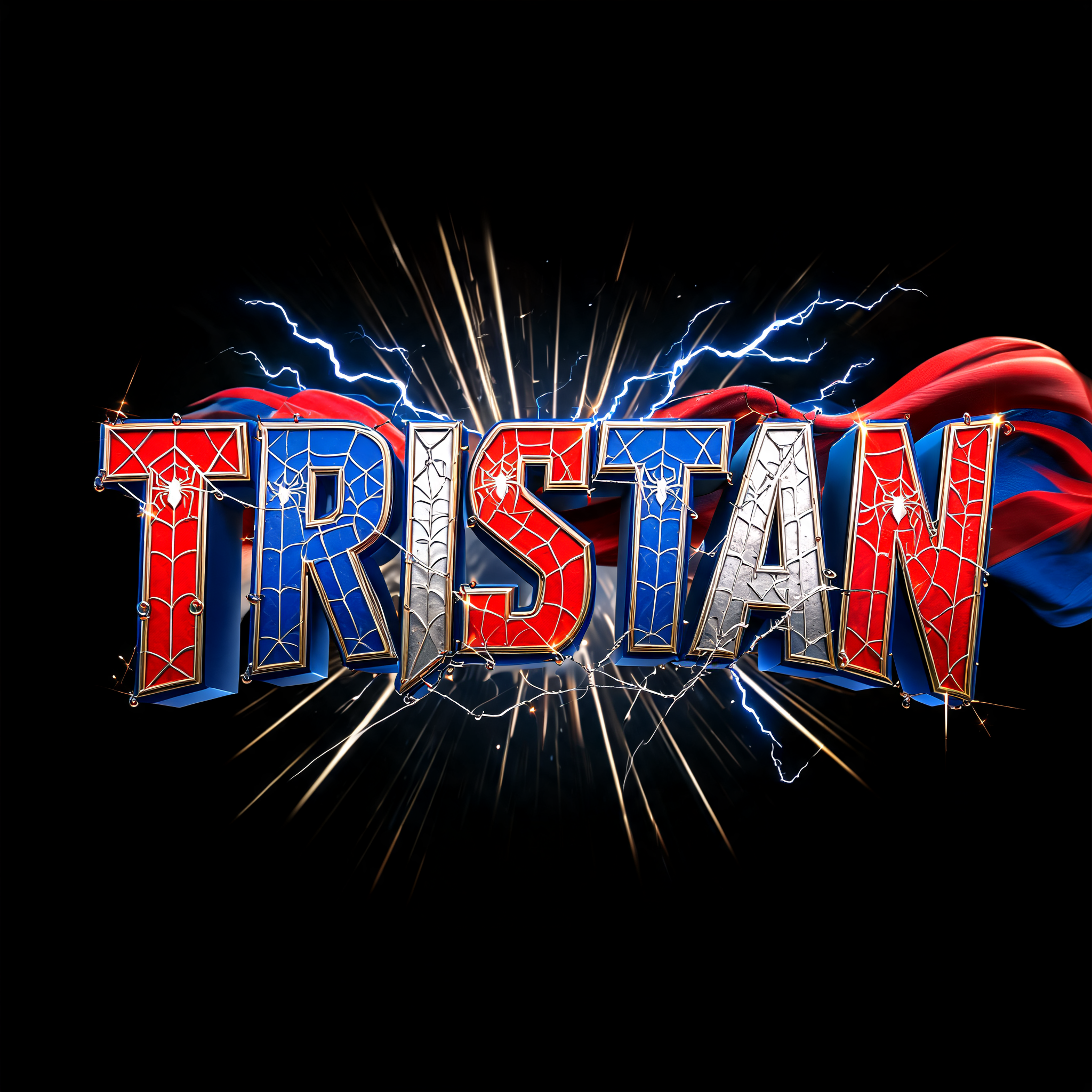 "TRISTAN" — Spider Hero | AI Text Effect Generator