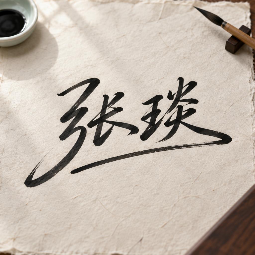 "张琰" —  | AI Text Effect Generator