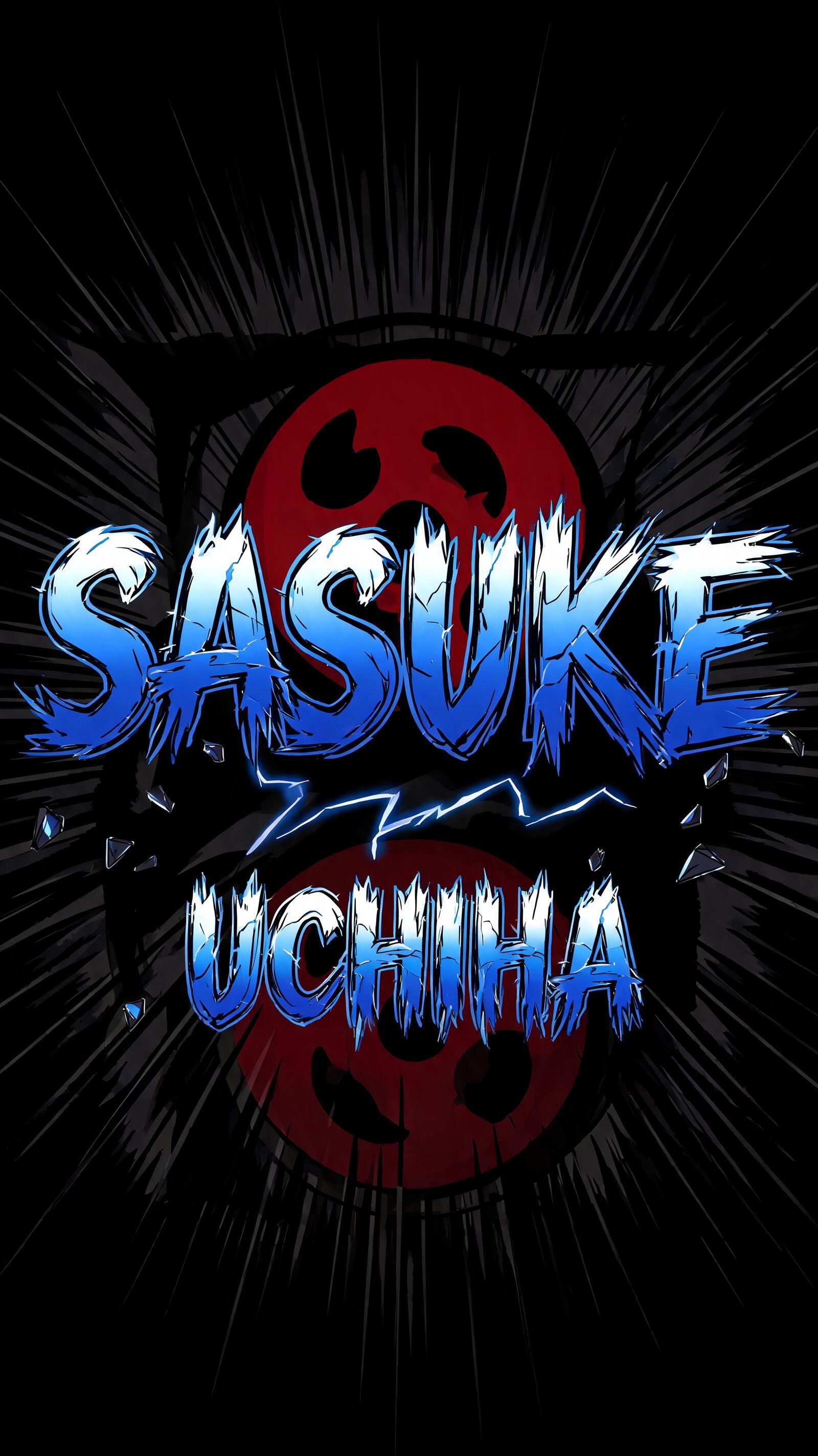 "Sasuke Uchiha" — Anime text effect