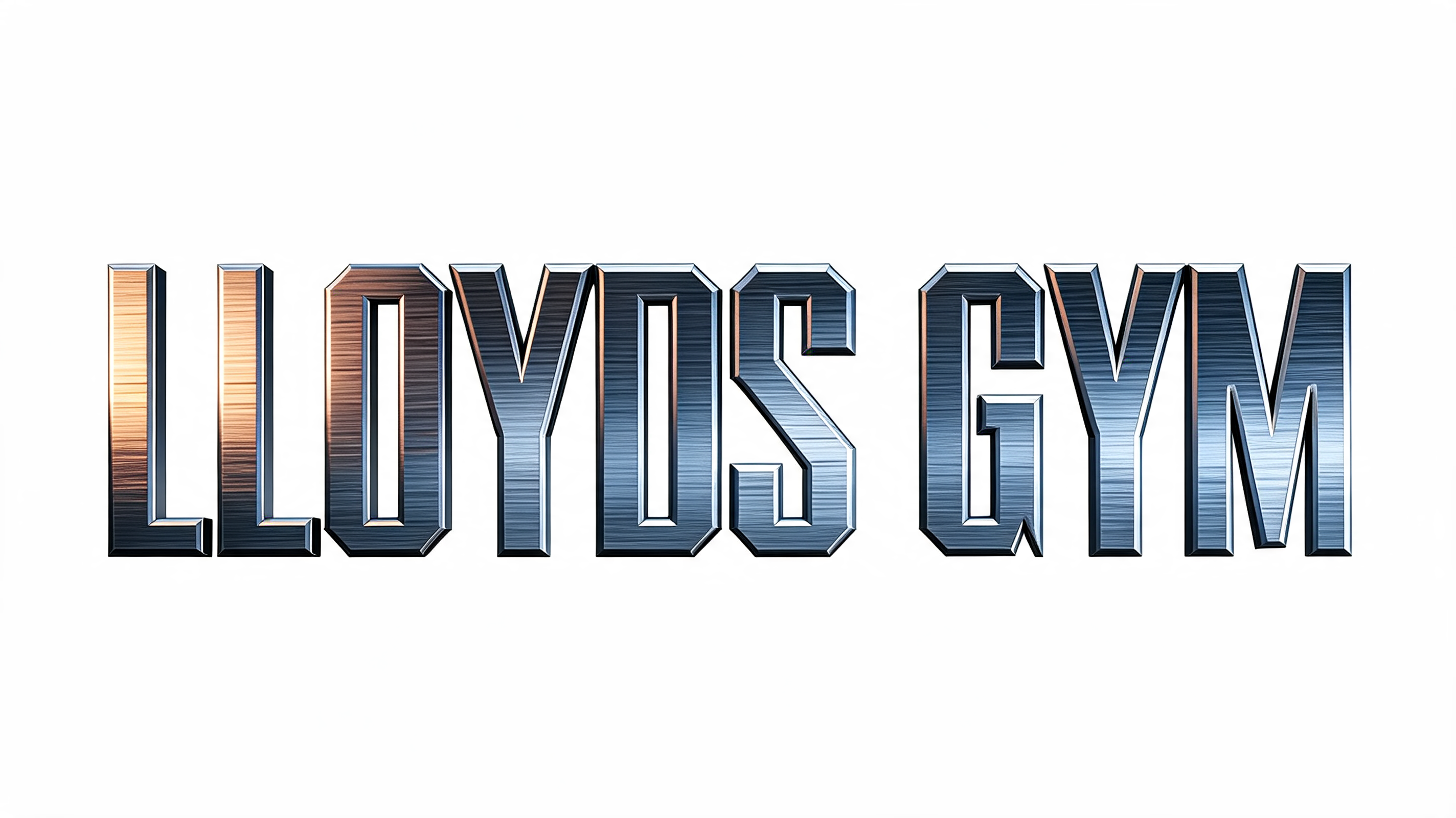 "LLOYDS GYM" — Metallic | AI Text Effect Generator
