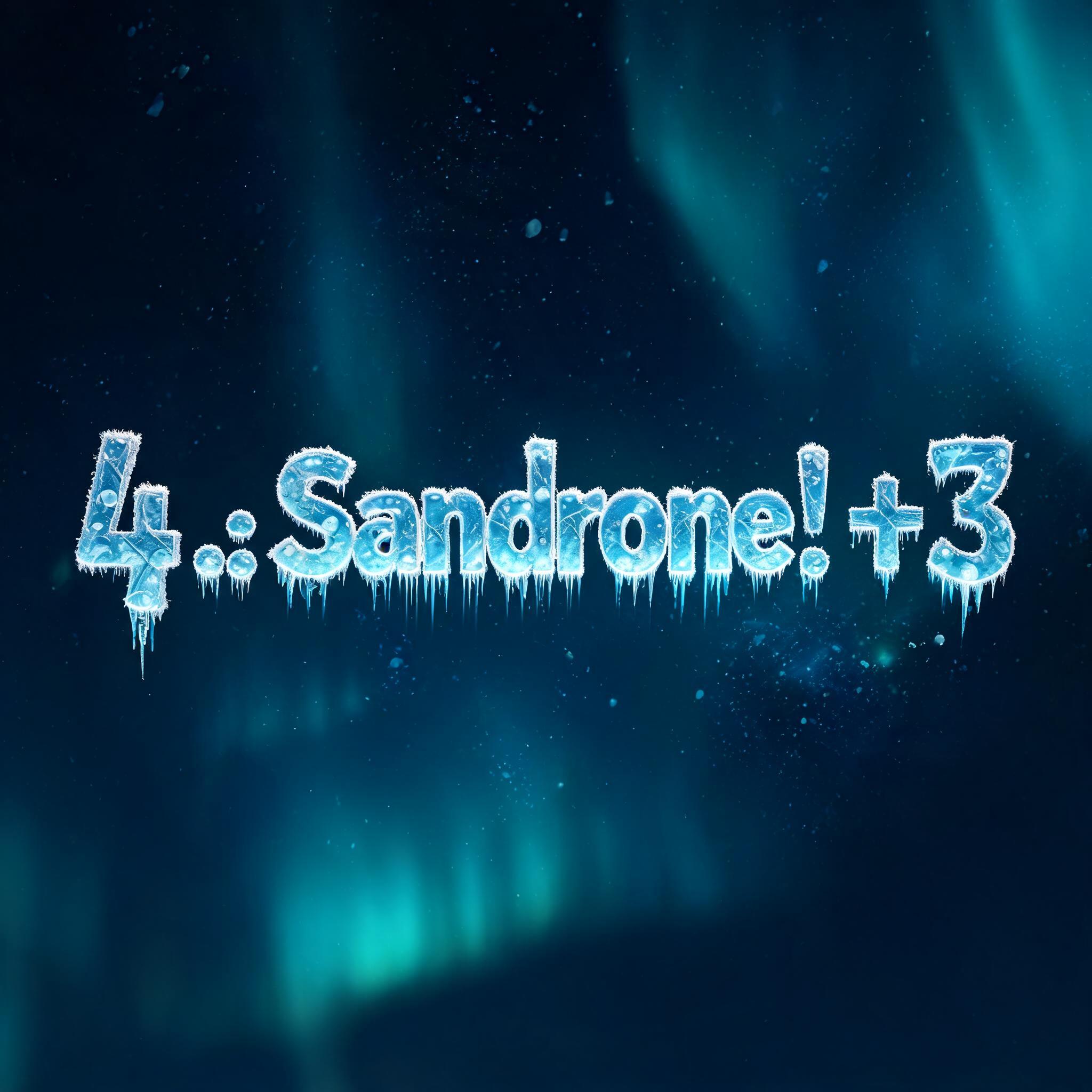 "٤.: Sandrone!+3" — Glass Frozen | AI Text Effect Generator