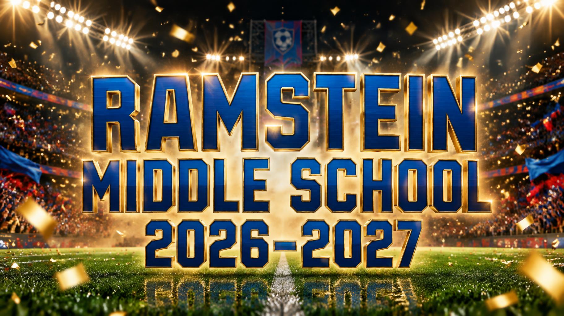 "Make it say Ramstein Middle School 2026-2027" — Sports Football | AI Text Effect Generator