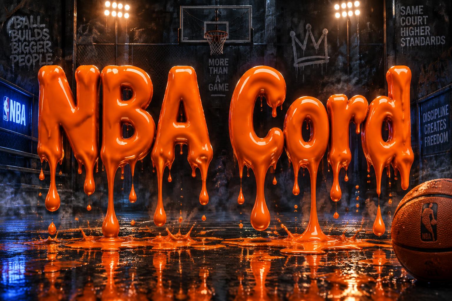 "NBA Cord" — Drip Font | AI Text Effect Generator