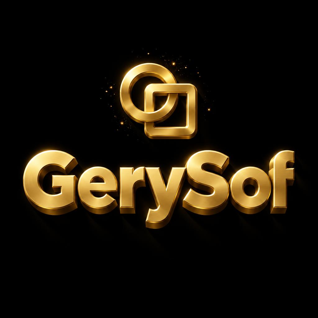 "GerySof" — 3d Bold Gold | AI Text Effect Generator