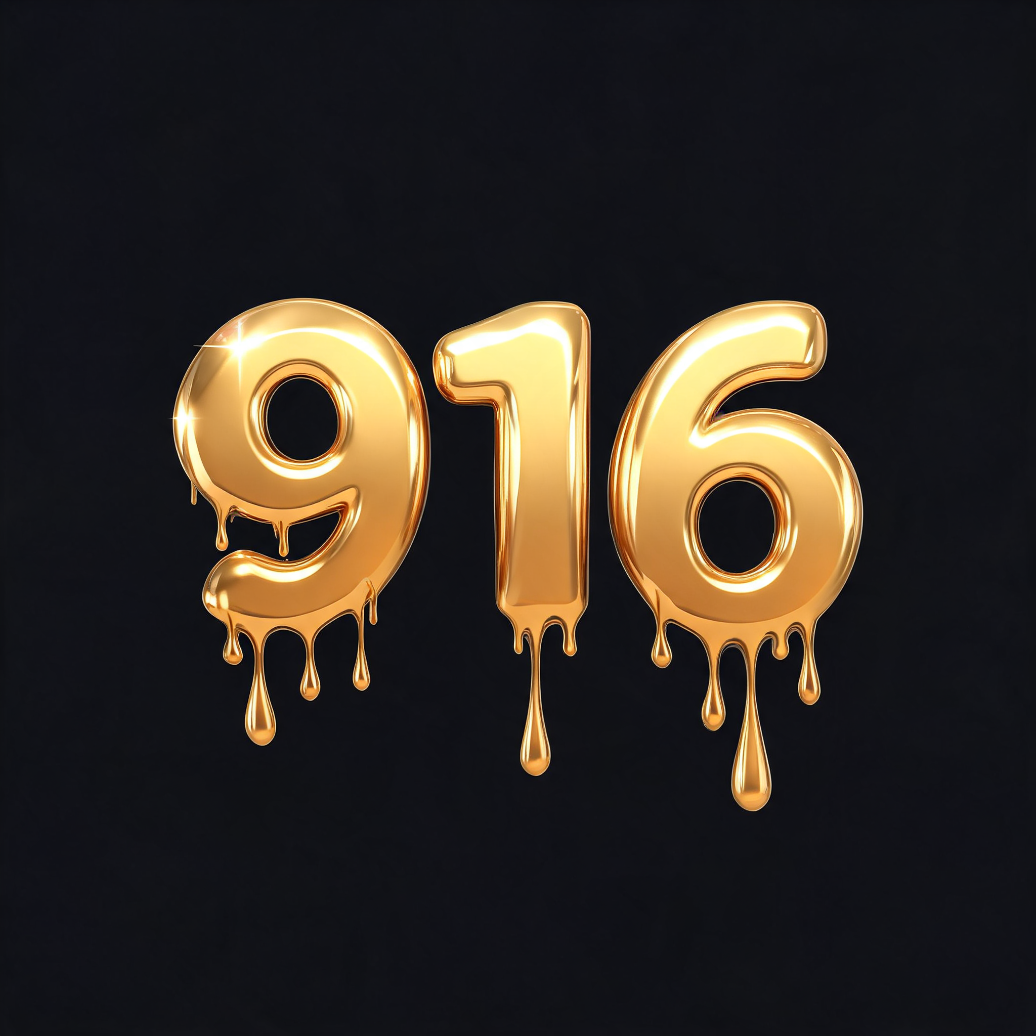 "916" — Drip Font | AI Text Effect Generator