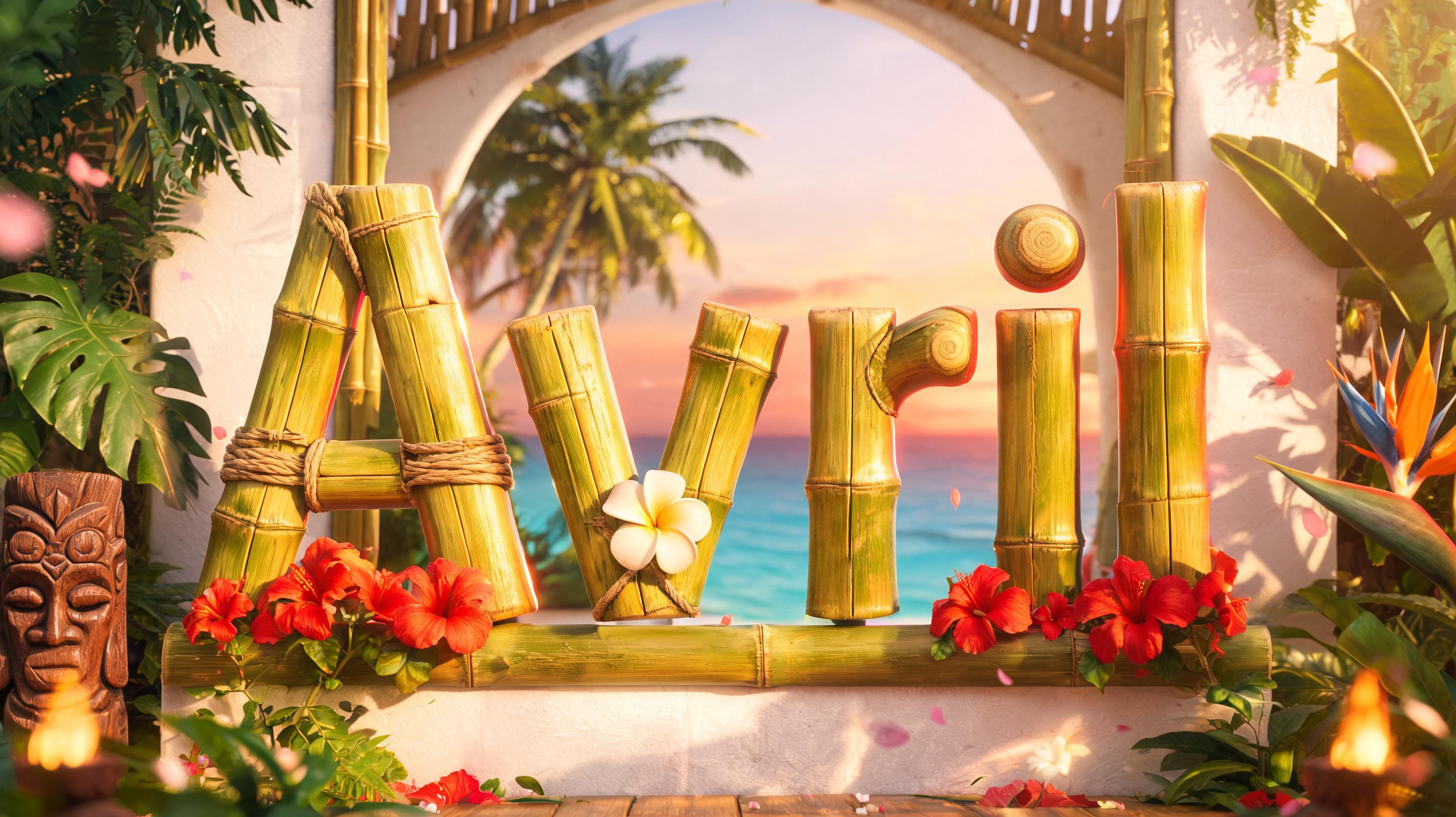"Avril
" — Hawaiian | AI Text Effect Generator