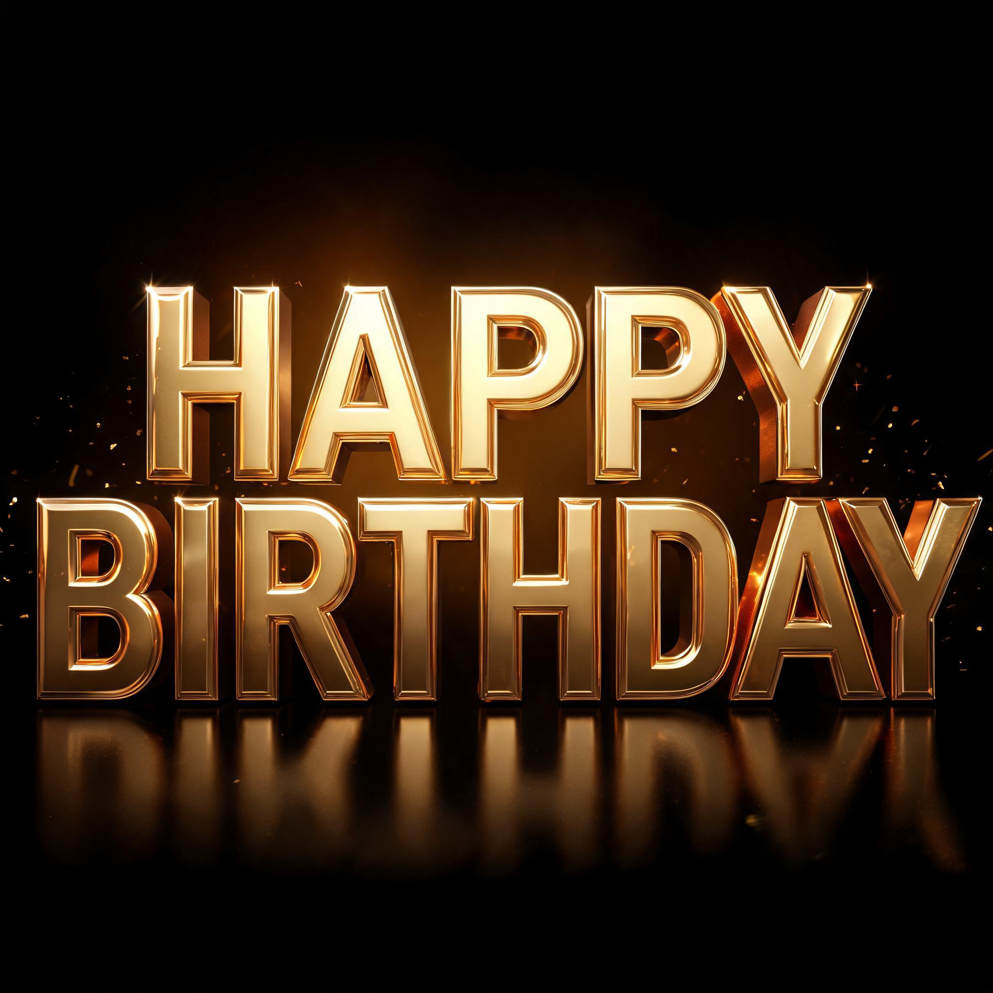 "HAPPY
BIRTHDAY" — 3d Bold Gold | AI Text Effect Generator