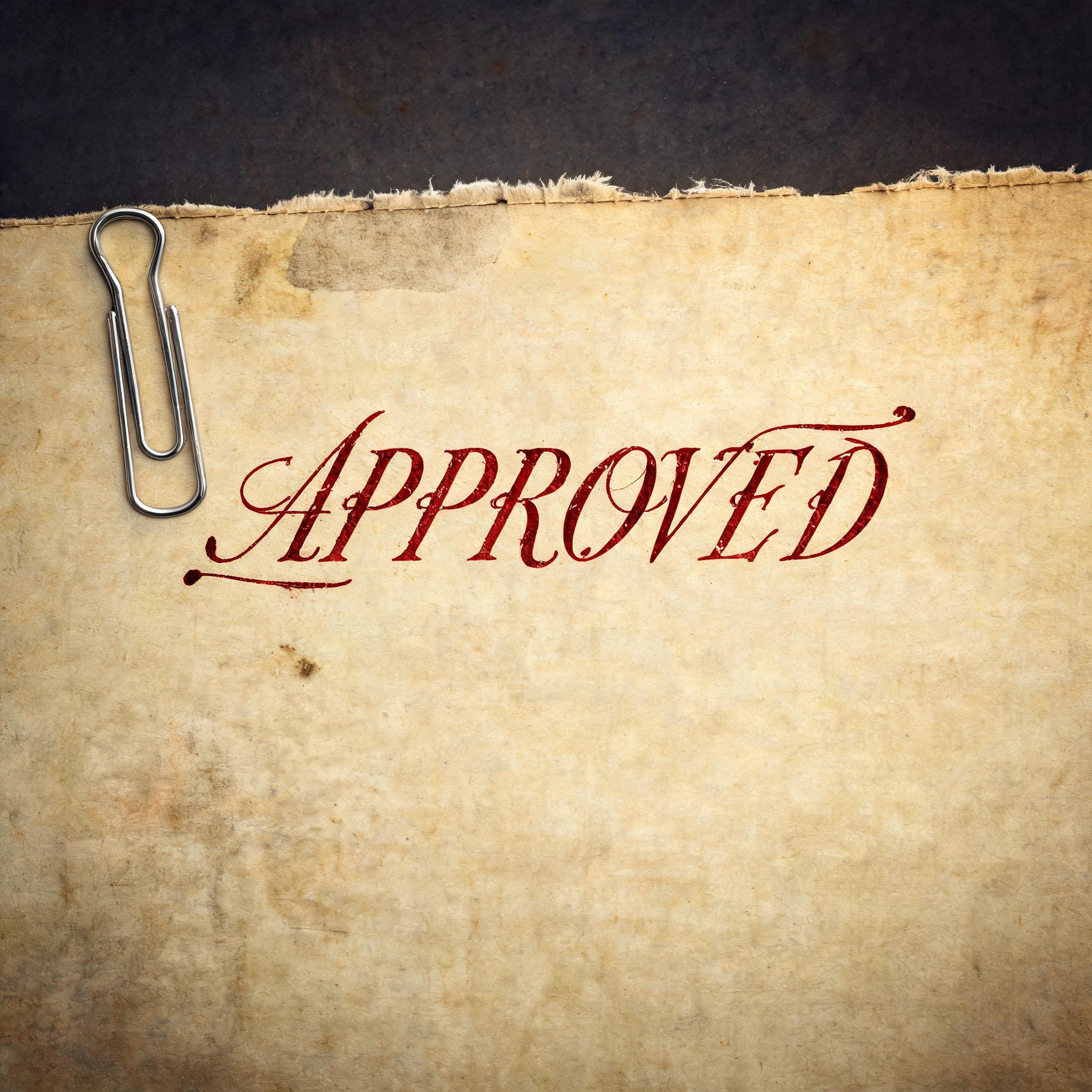 "APPROVED" — Vintage | AI Text Effect Generator