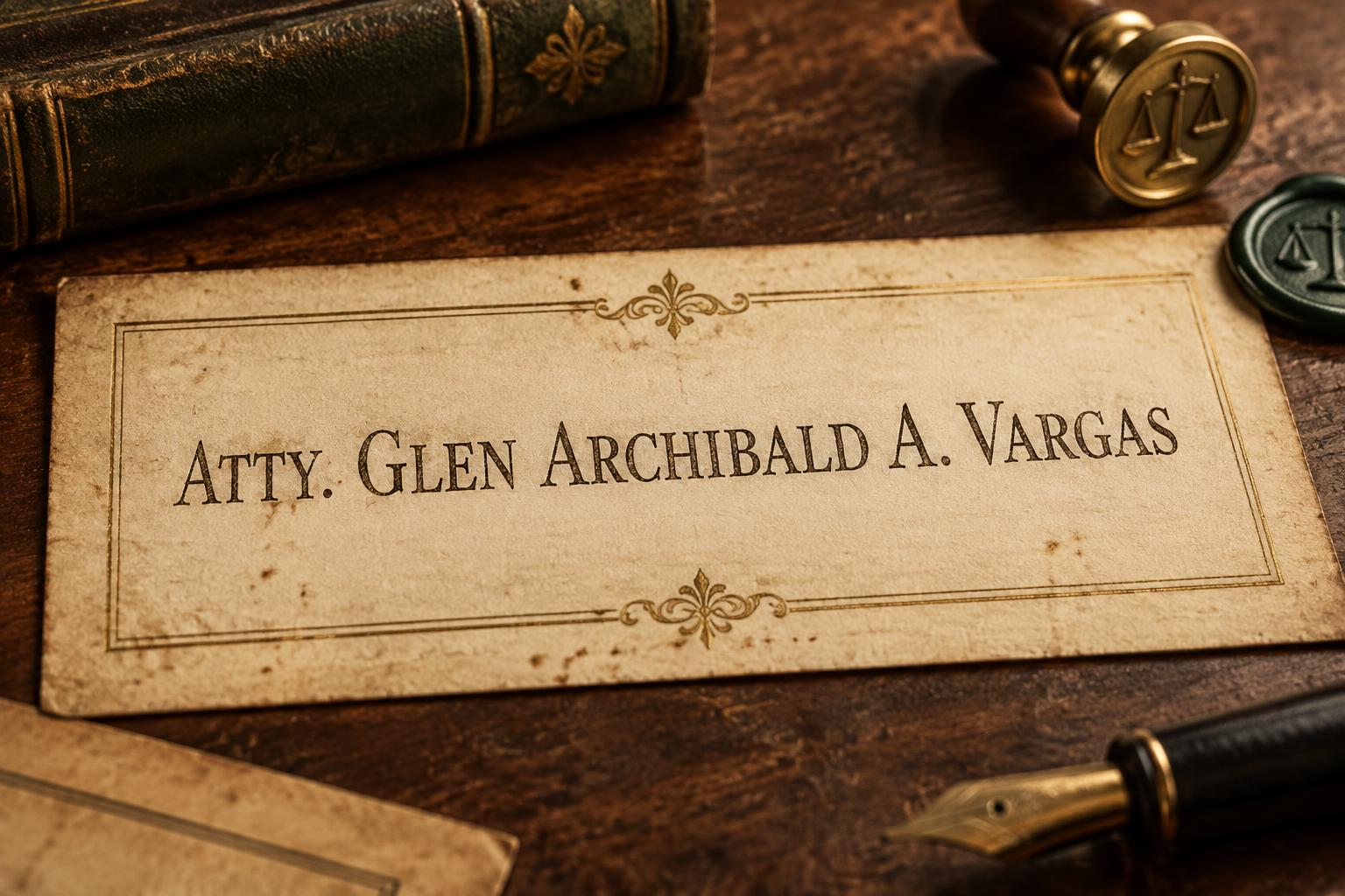 "ATTY. GLEN ARCHIBALD A. VARGAS" — Vintage | AI Text Effect Generator