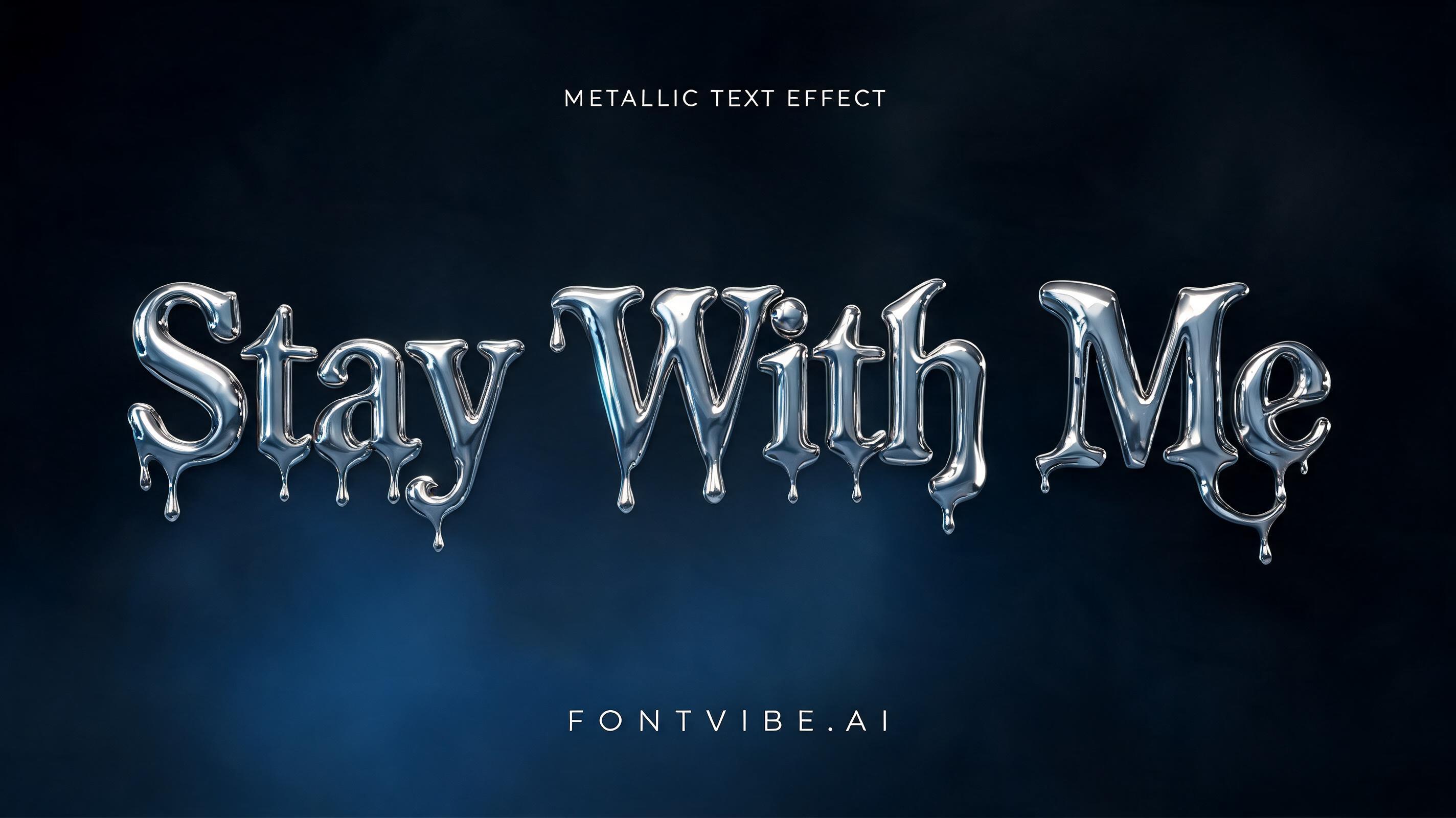 "Stay With Me" — Metallic | AI Text Effect Generator