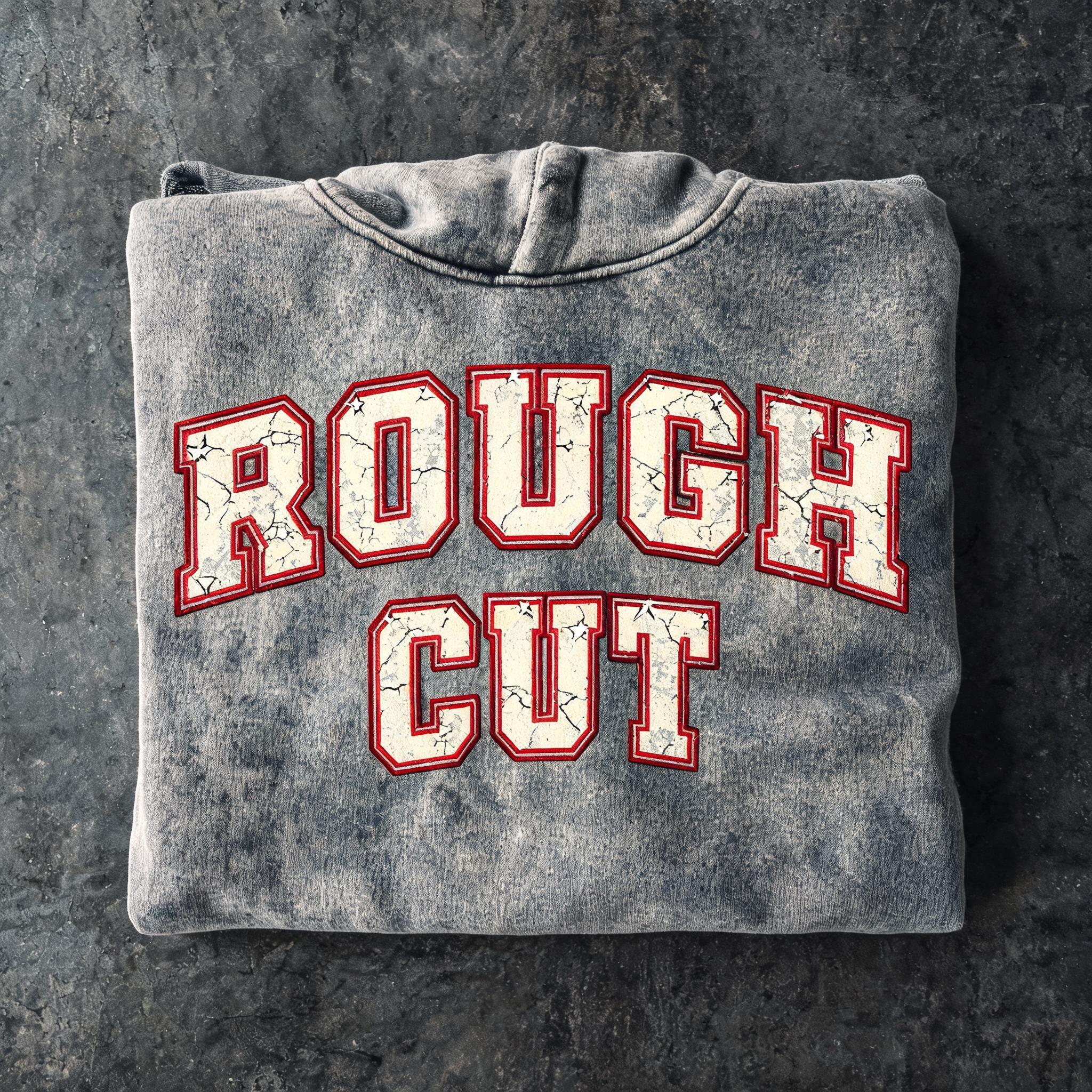"ROUGH CUT" — Vintage | AI Text Effect Generator