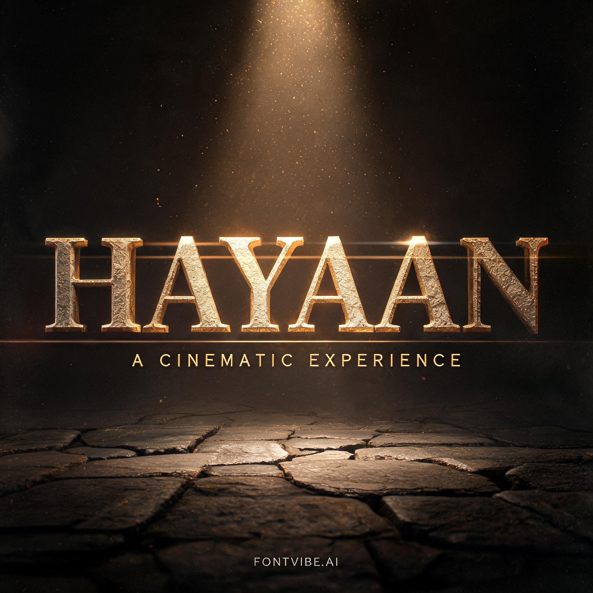"HAYAAN" — Cinematic | AI Text Effect Generator