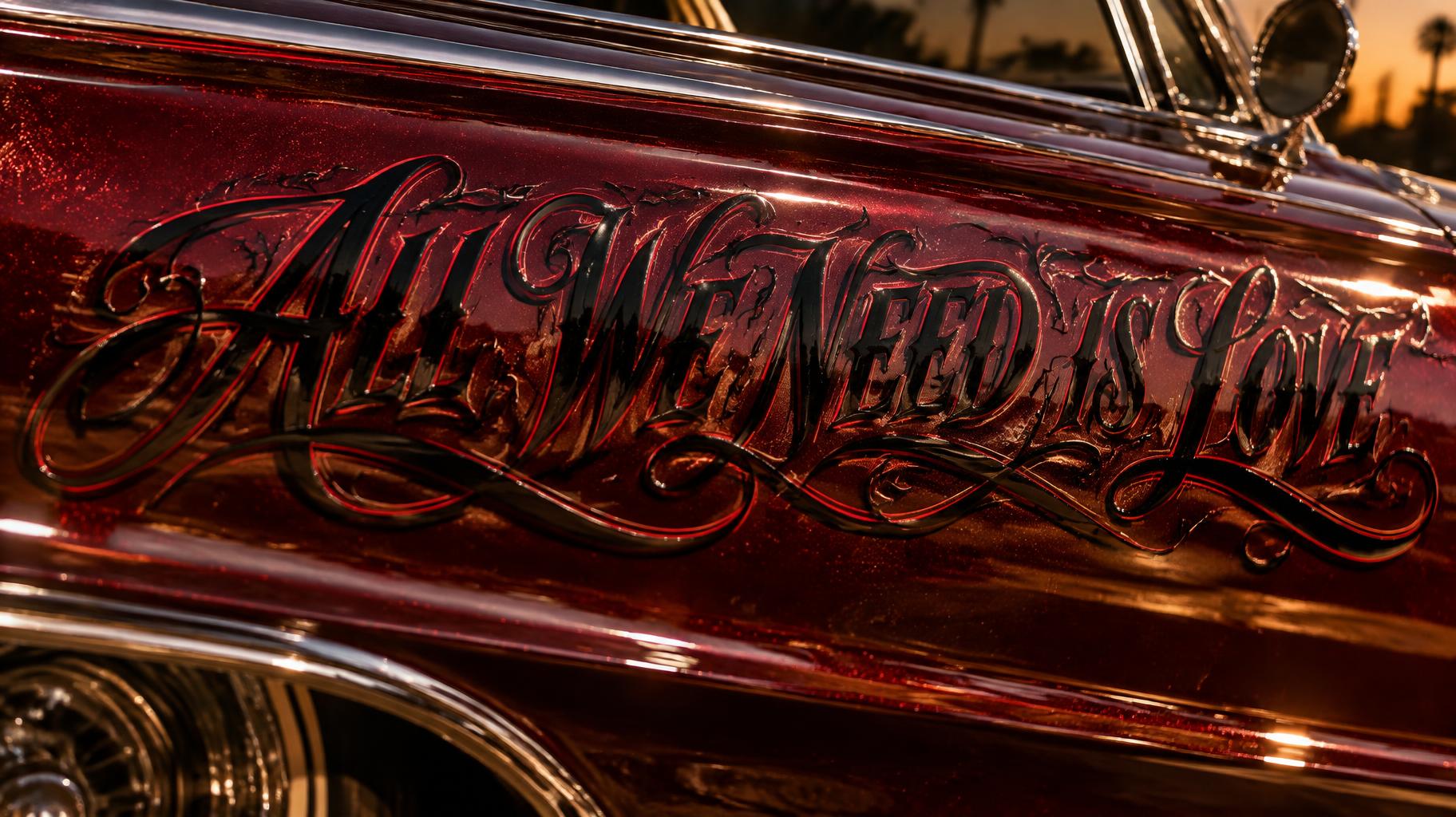 "ALL WE NEED IS LOVE" — Chicano | AI Text Effect Generator