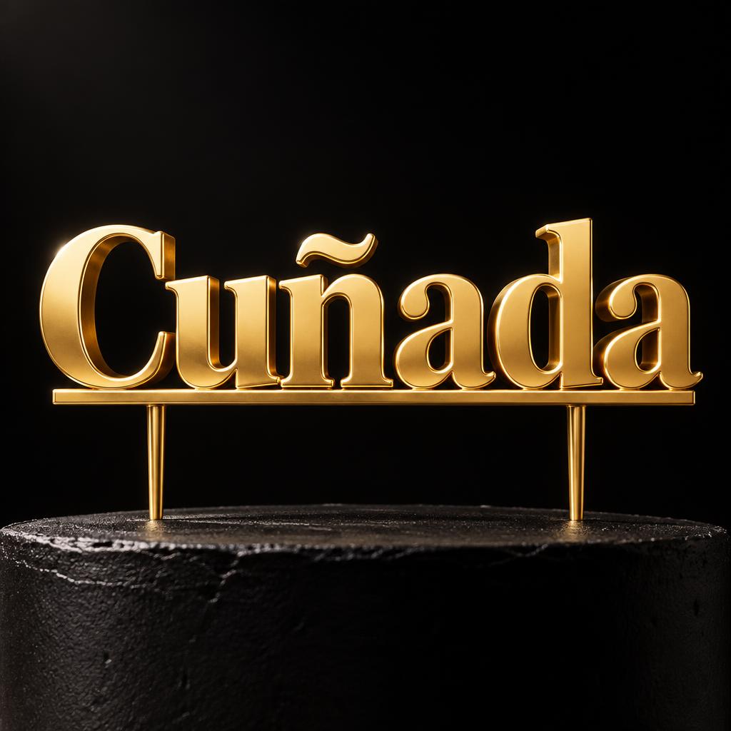 "Cuñada" — 3d Bold Gold | AI Text Effect Generator