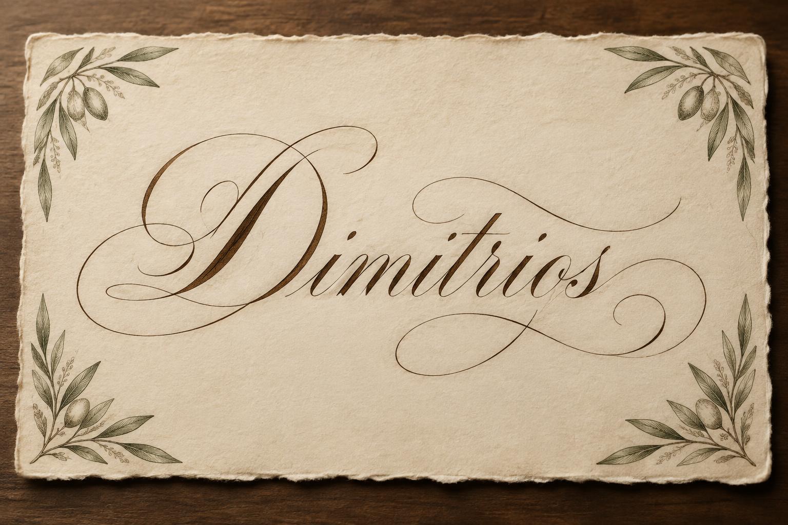 "Dimitrios" —  | AI Text Effect Generator
