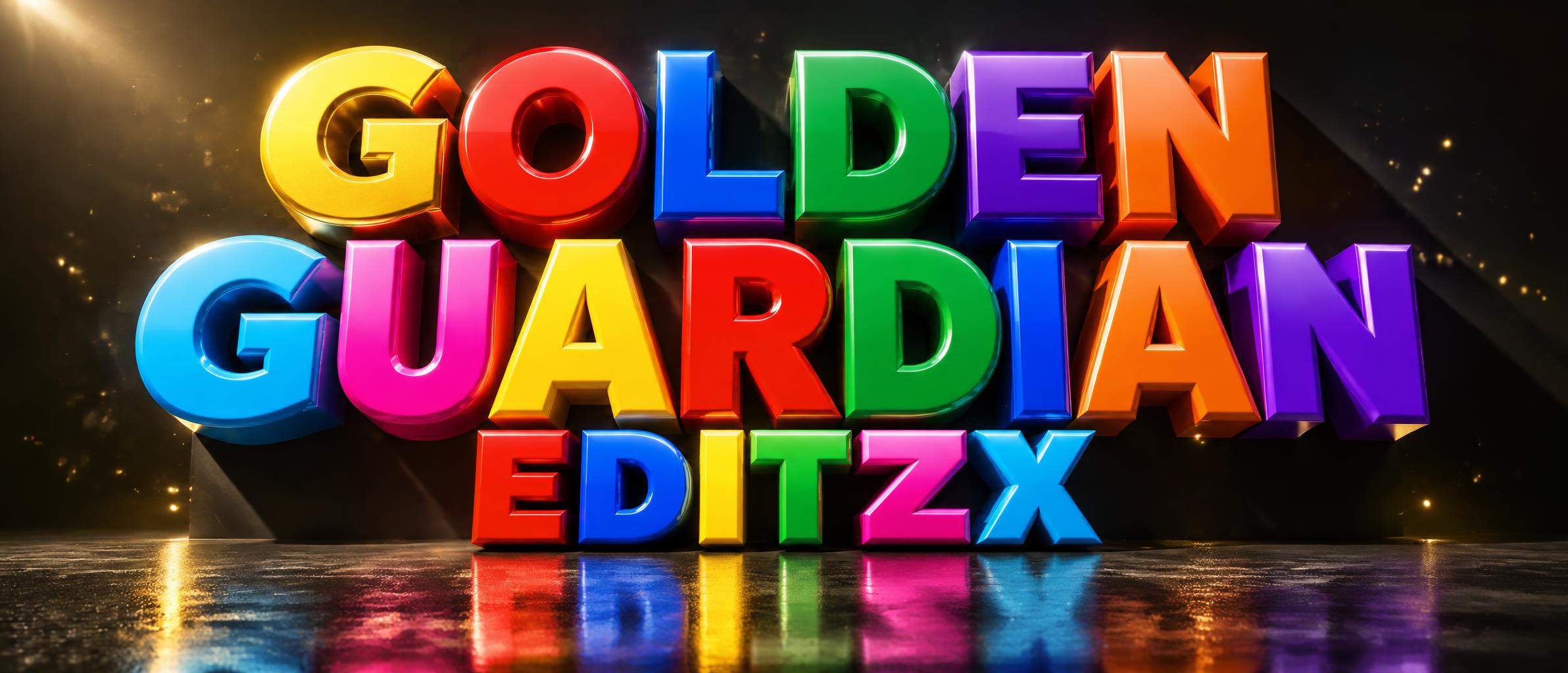 "GOLDEN GUARDIAN EDITZX" — 3d Bold | AI Text Effect Generator