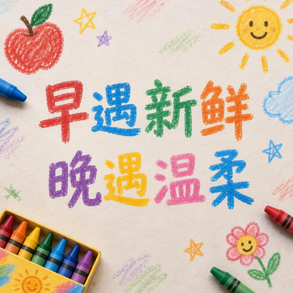 "早遇新鲜 晚遇温柔" —  | AI Text Effect Generator