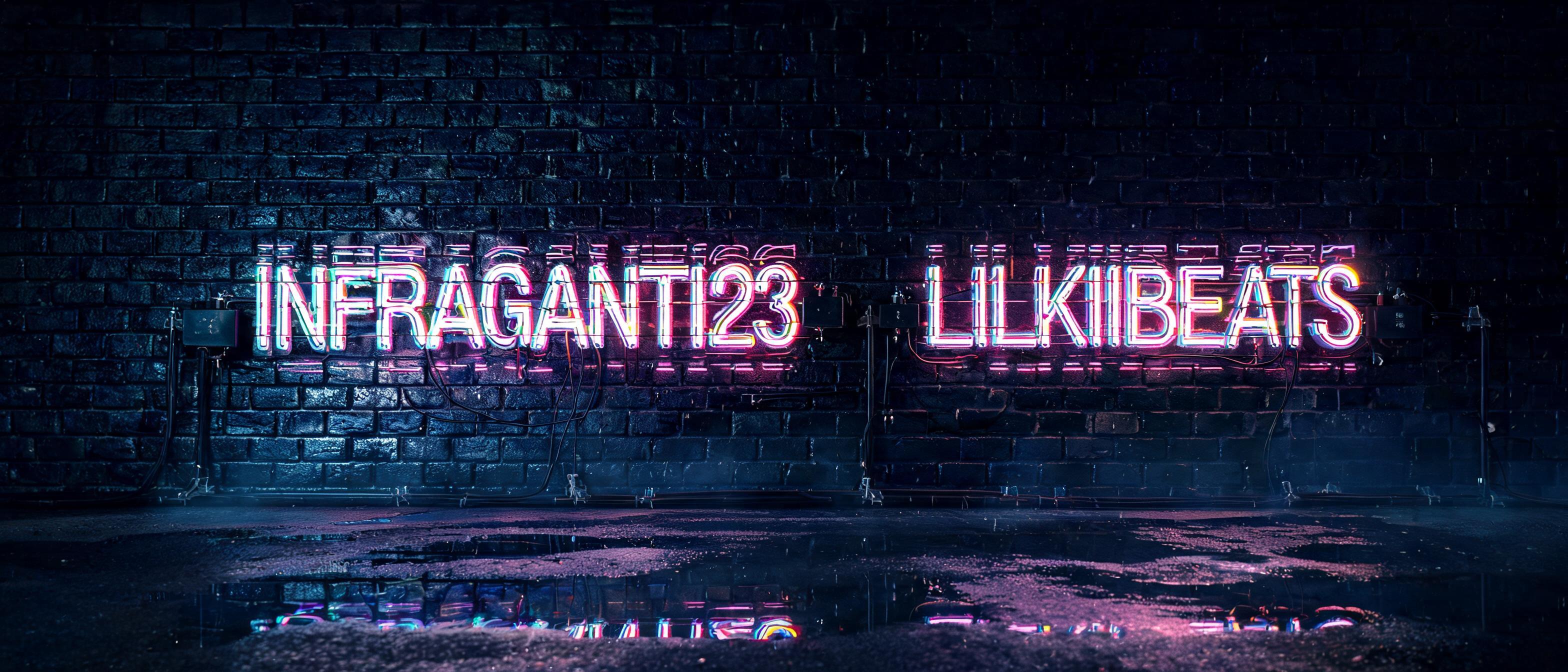 "INFRAGANTI23   LILKIIBEATS" — Neon Glow | AI Text Effect Generator