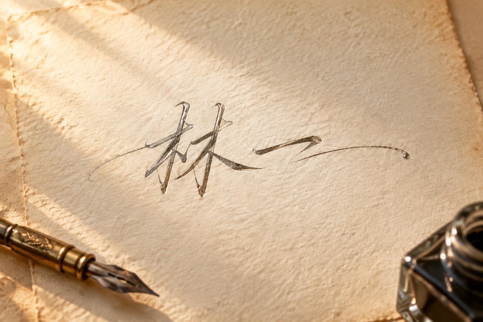"林一" — Handwritten Script | AI Text Effect Generator