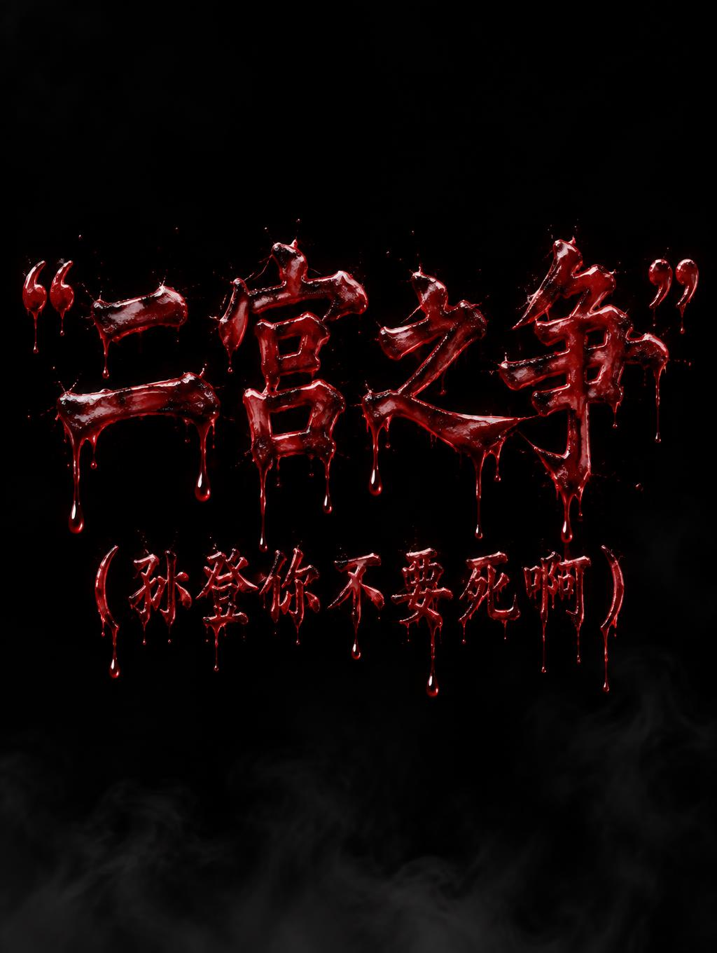 "“二宫之争”（孙登你不要死啊）" — Drip Font Blood | AI Text Effect Generator