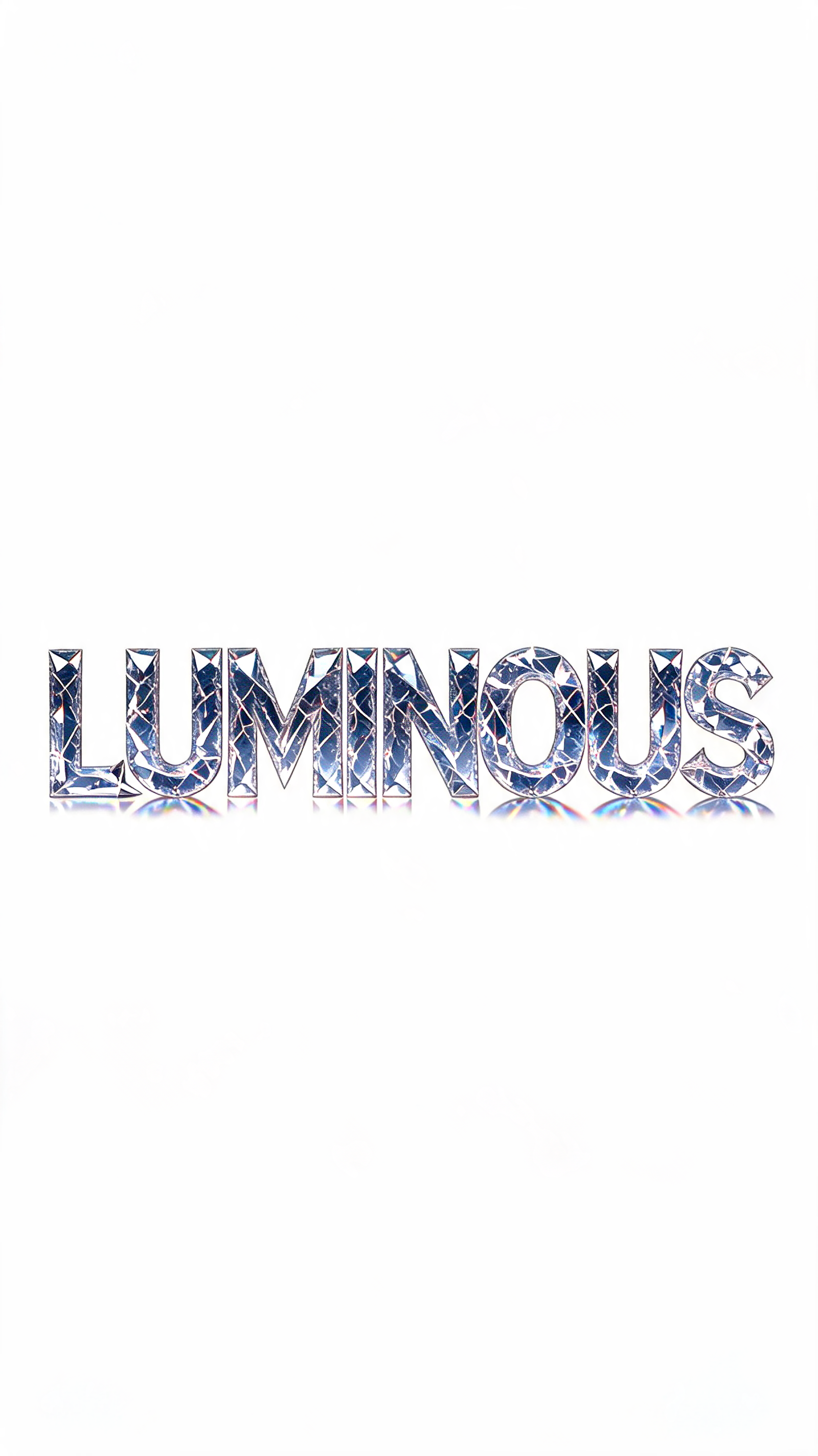 "Luminous" — Glass | AI Text Effect Generator