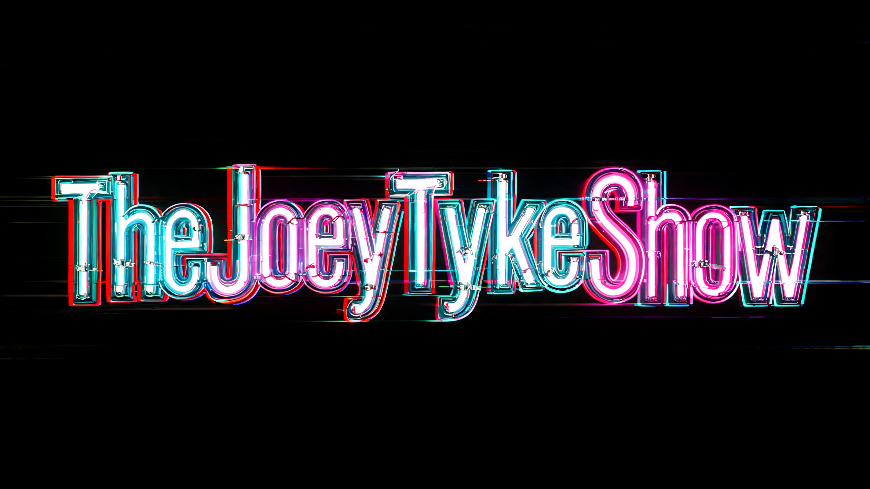 "TheJoeyTykeShow" — Neon Glow | AI Text Effect Generator