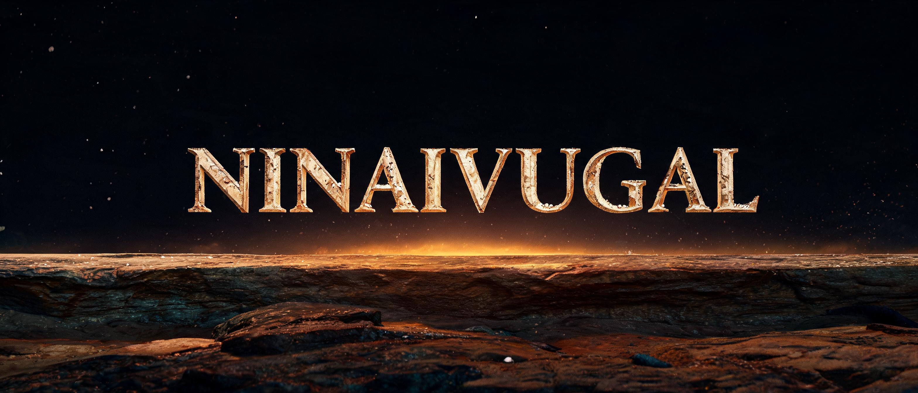 "NINAIVUGAL" — Sand Stone | AI Text Effect Generator
