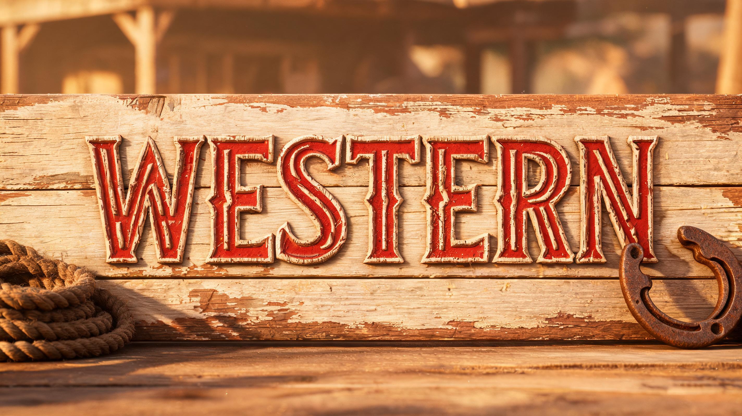 "WESTERN" — Western text effect