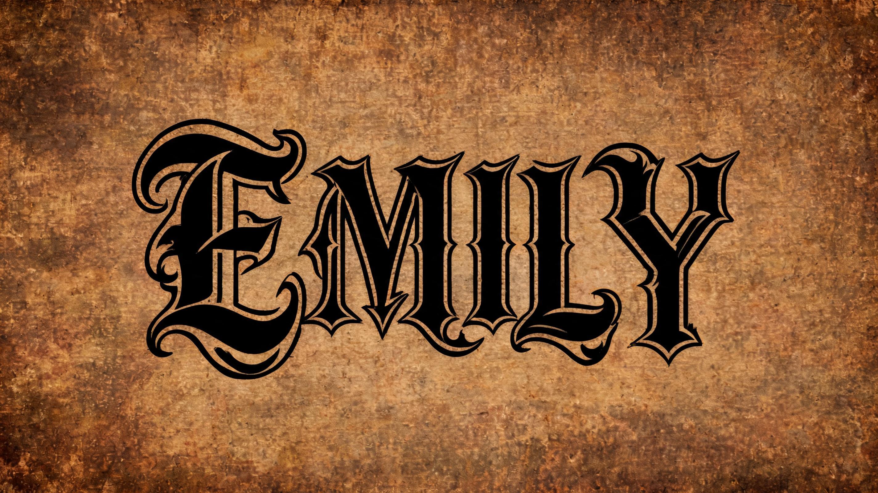 "Emily" — Tattoo | AI Text Effect Generator
