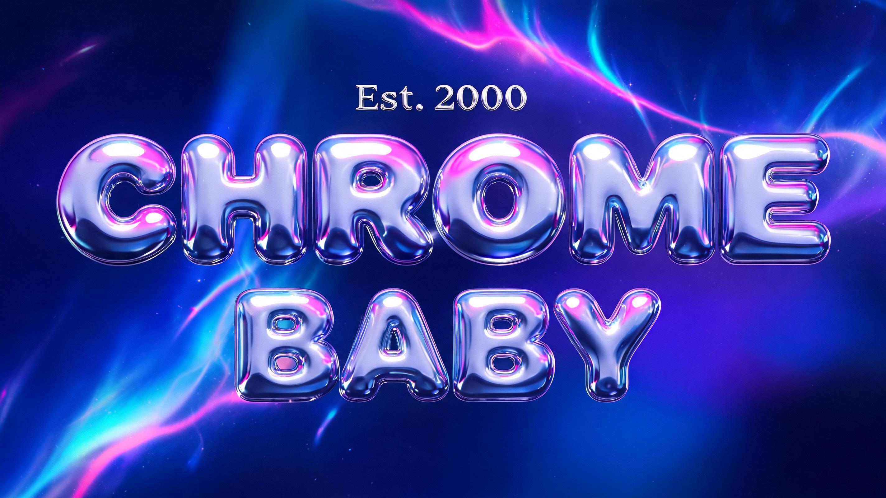 "Est. 2000
CHROME
BABY" — Y2k | AI Text Effect Generator
