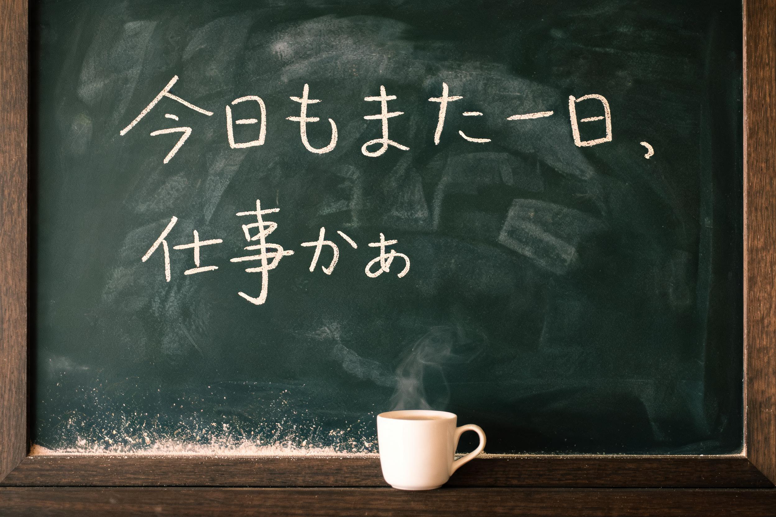 "今日もまた一日、仕事かぁ" — Chalk | AI Text Effect Generator