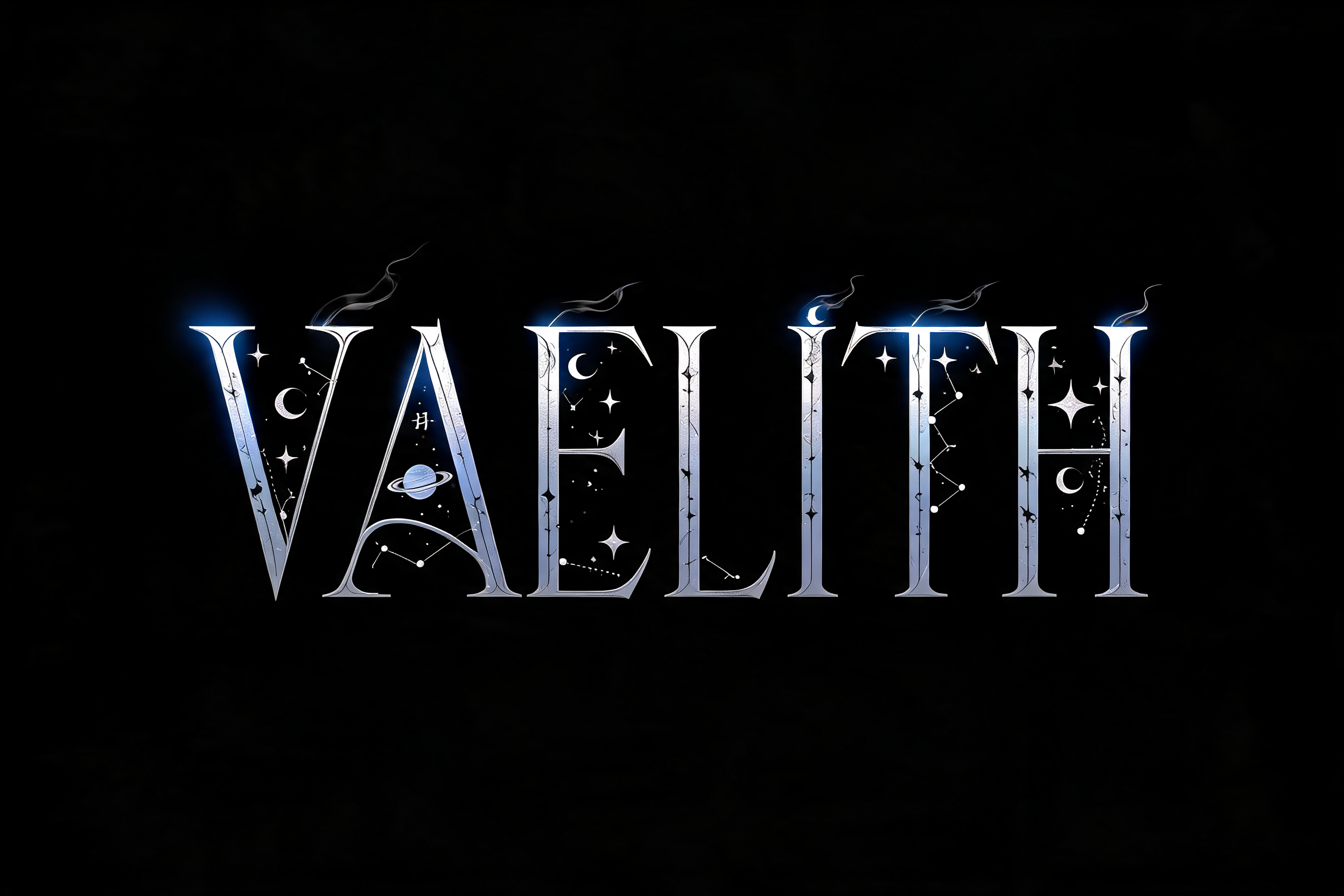 "Vaelith" — Celestial Symbol | AI Text Effect Generator