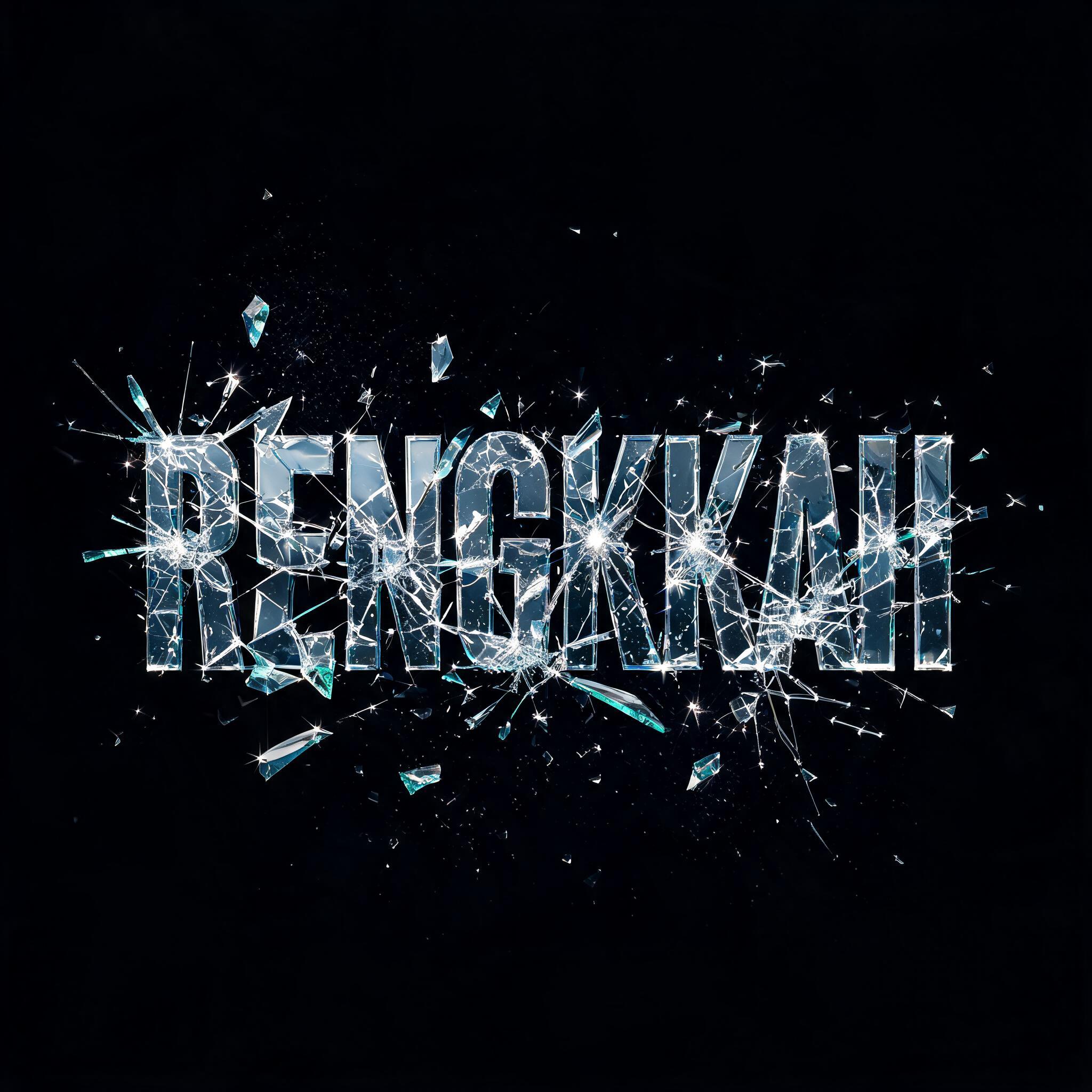 "RENGKKAH" — Glass Broken | AI Text Effect Generator