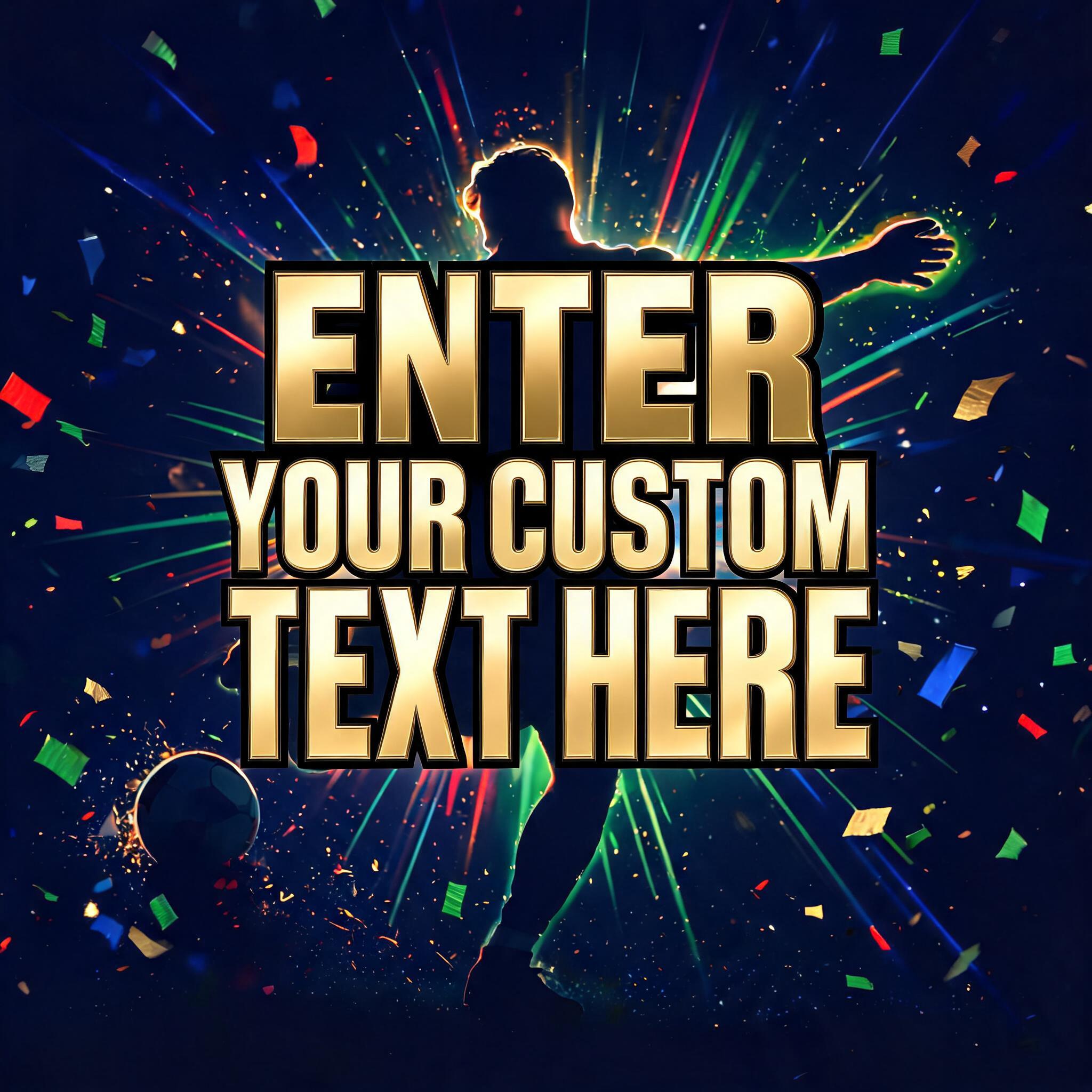 "ENTER YOUR CUSTOM TEXT HERE" — Sports Football | AI Text Effect Generator