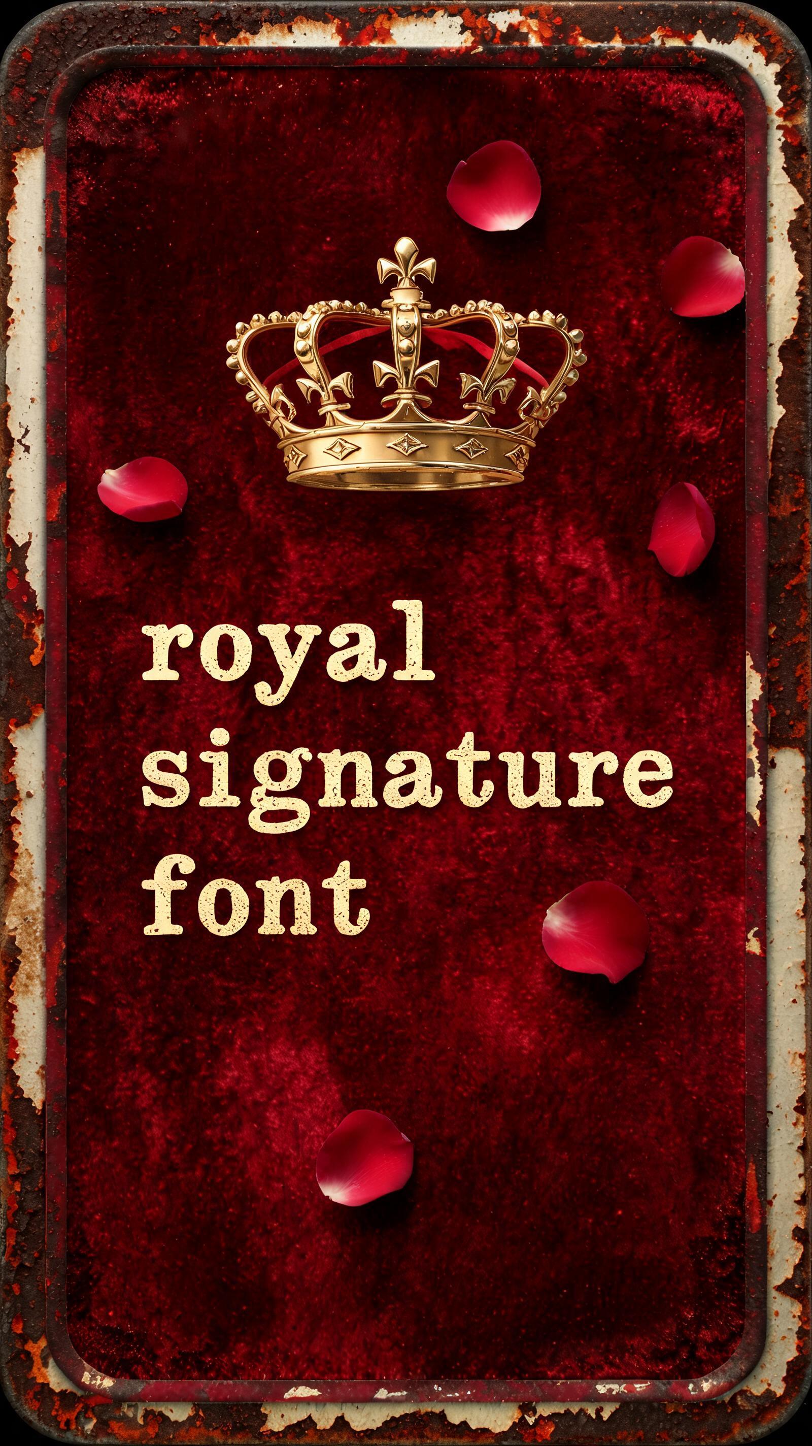 "royal signature font" — Vintage | AI Text Effect Generator