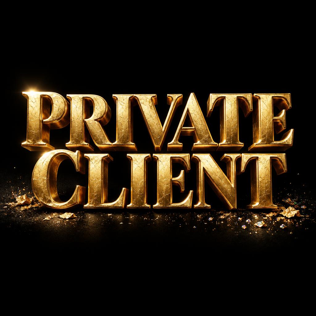 "PRIVATE CLIENT" — Luxury Gold | AI Text Effect Generator