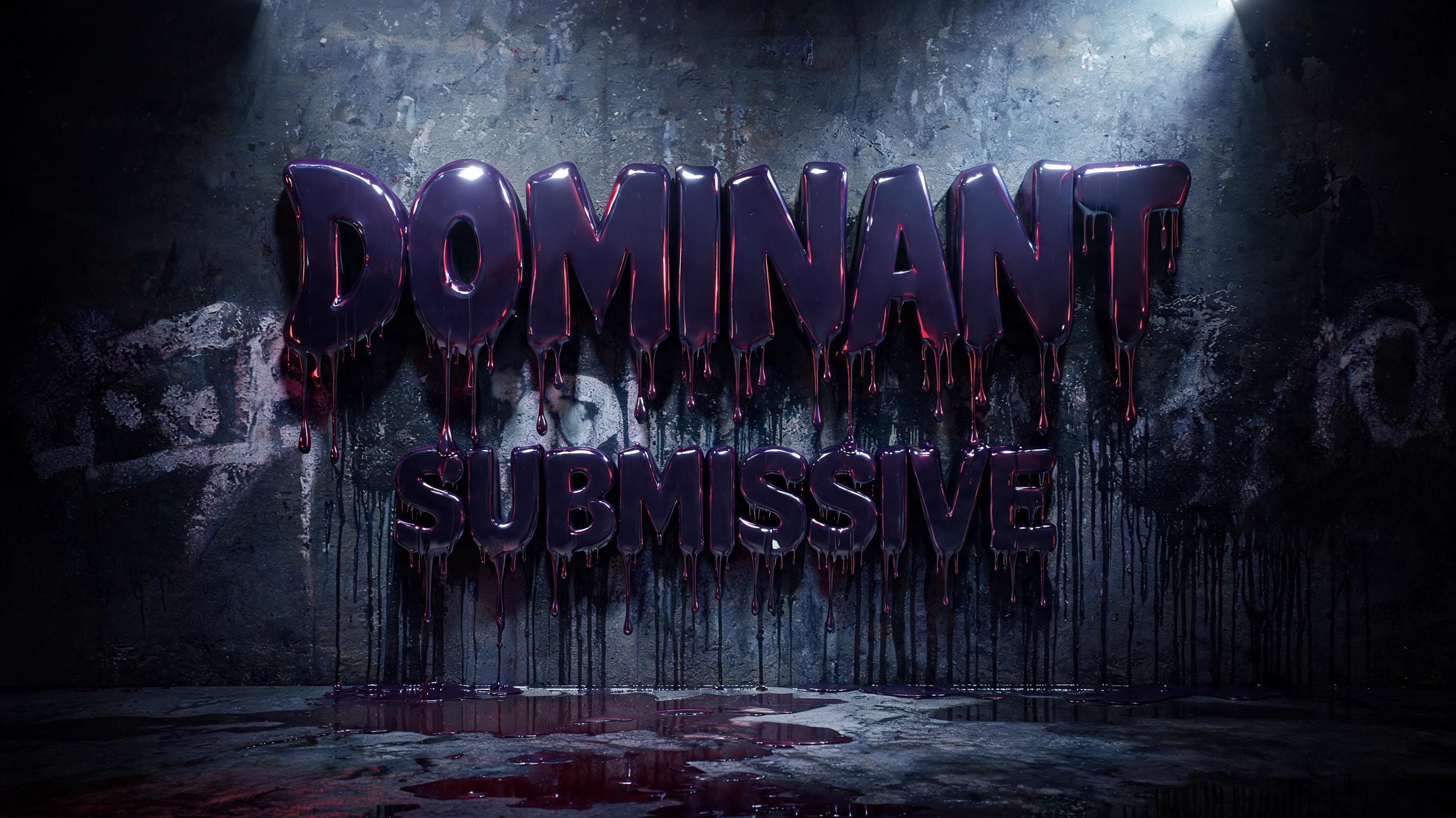 "Dominant submissive" — Drip Font | AI Text Effect Generator