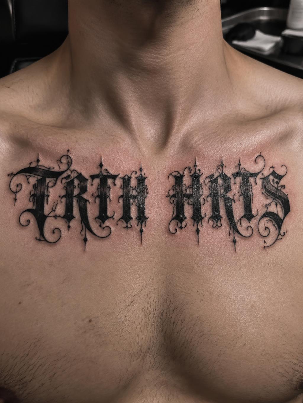 "TRTH HRTS" — Tattoo | AI Text Effect Generator
