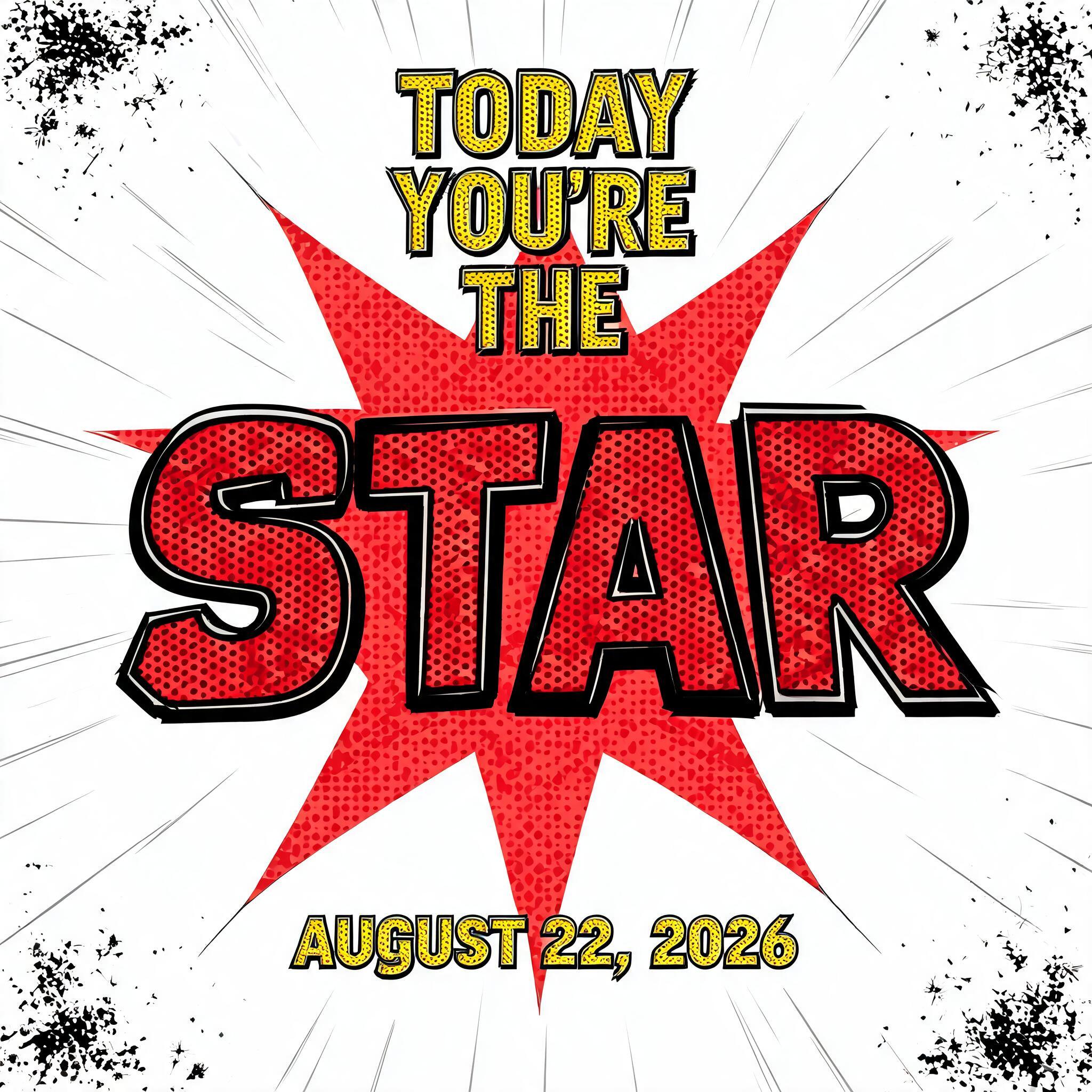 "TODAY YOU'RE THE" — Comic Book | AI Text Effect Generator