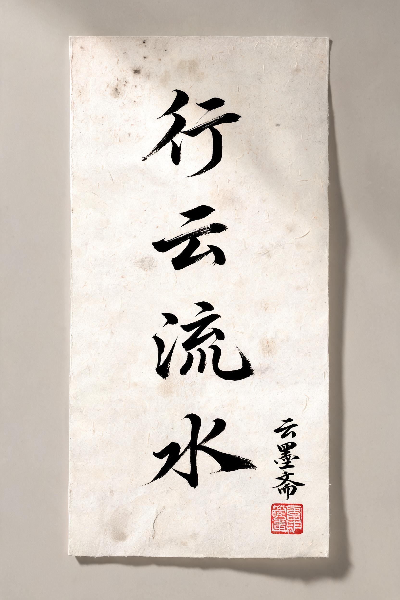 "行云流水
云墨斋
云墨" — Brush Stroke | AI Text Effect Generator