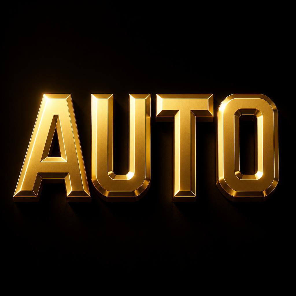 "AUTO" — 3d Bold Gold | AI Text Effect Generator