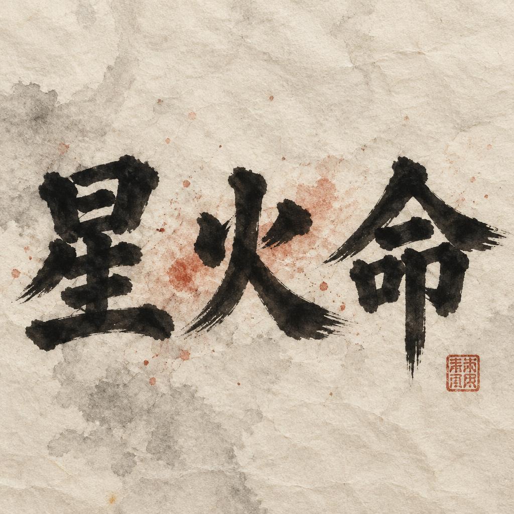 "星火命" — Brush Chinese Ink | AI Text Effect Generator