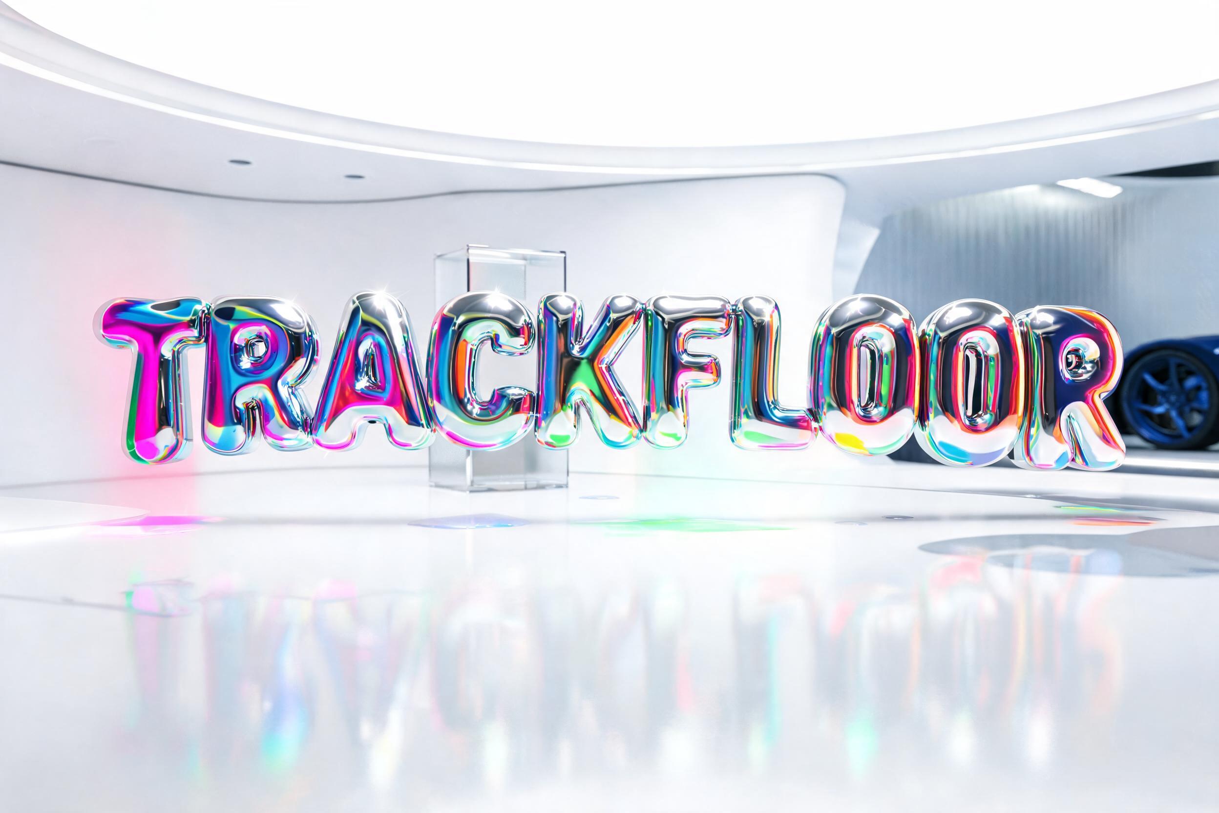 "Trackfloor" — Y2k Chrome | AI Text Effect Generator