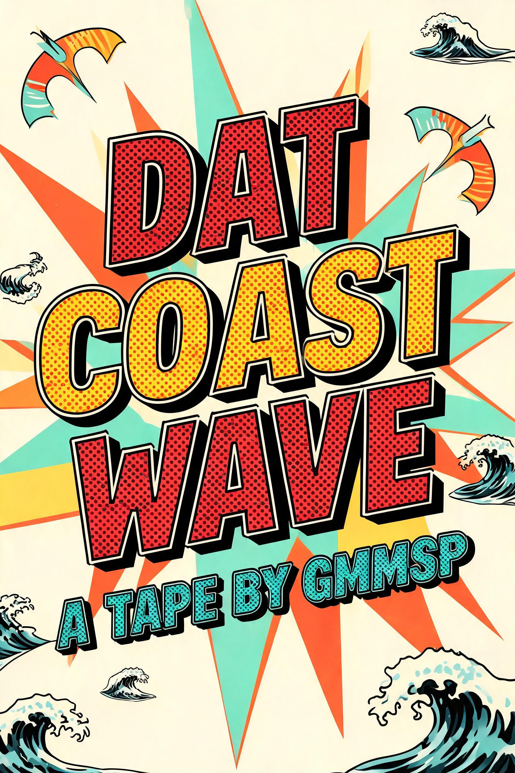 "DAT COAST WAVE A TAPE BY GMMSP" — Retro Pop text effect