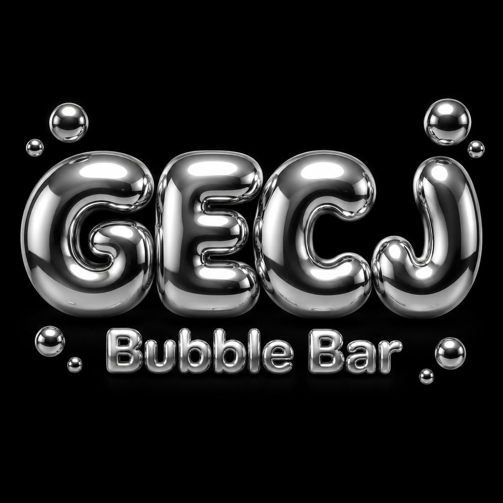 "GECJ
Bubble Bar" — 3d Bold Inflated | AI Text Effect Generator