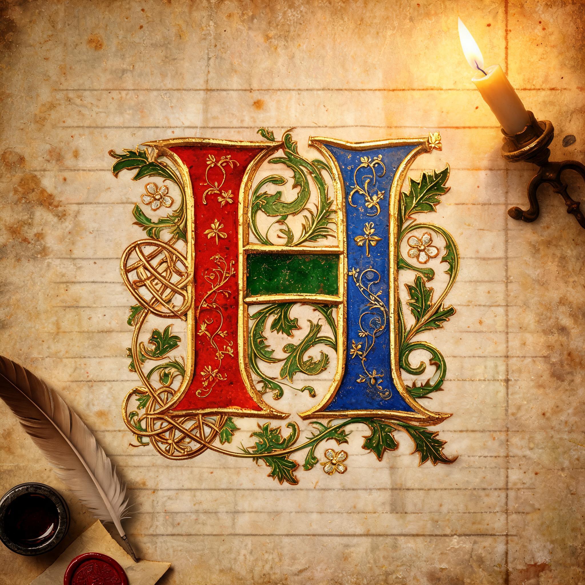 "H" — Medieval | AI Text Effect Generator