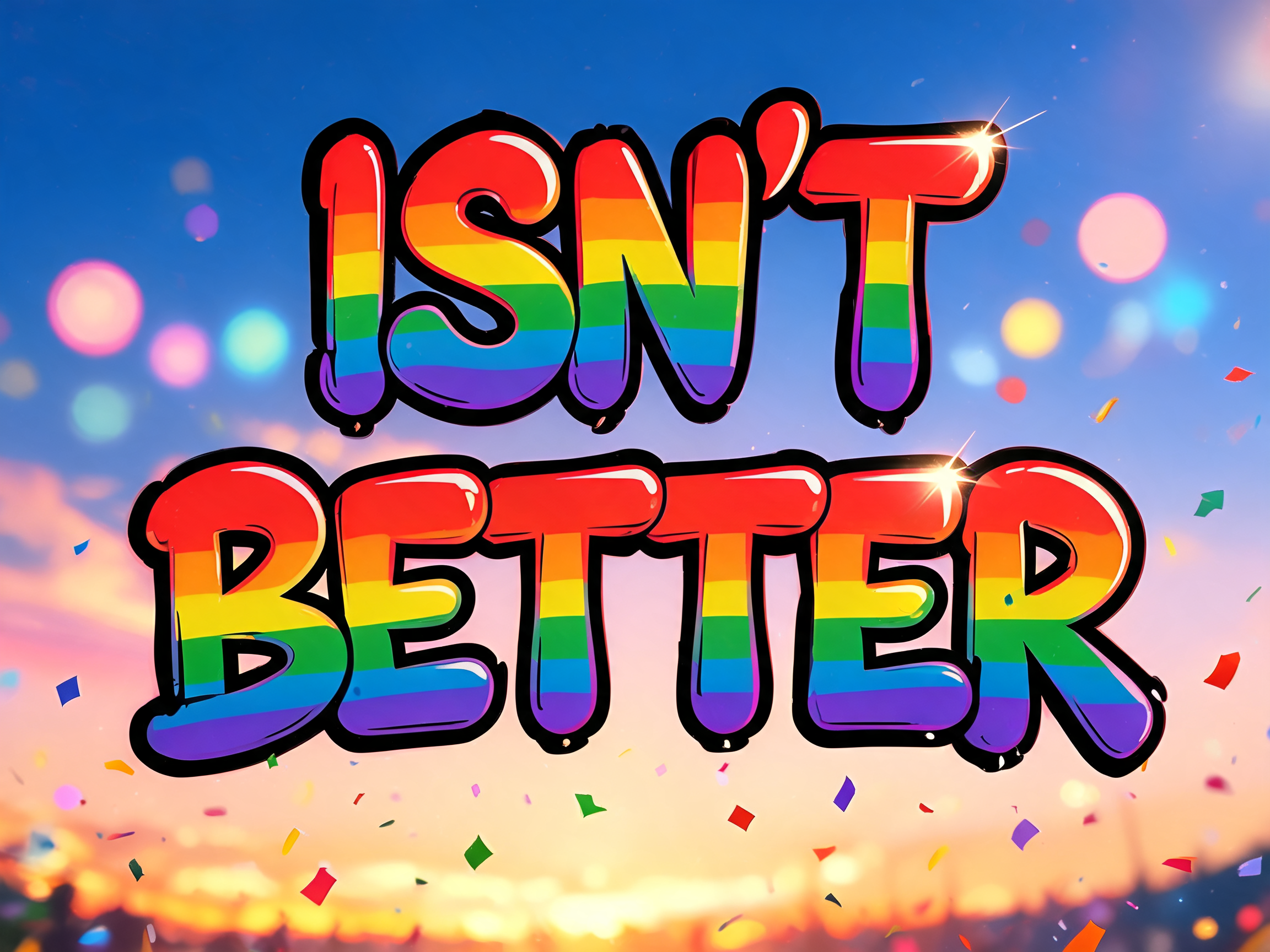 "ISN'T BETTER
" — Rainbow | AI Text Effect Generator
