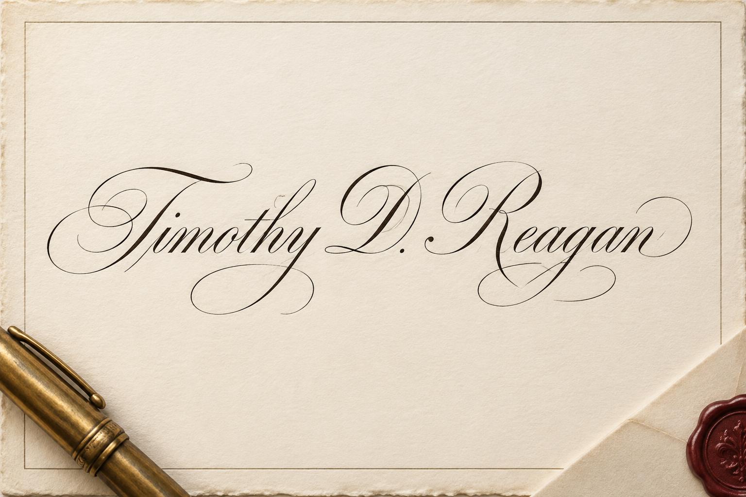 "Timothy D. Reagan" —  | AI Text Effect Generator