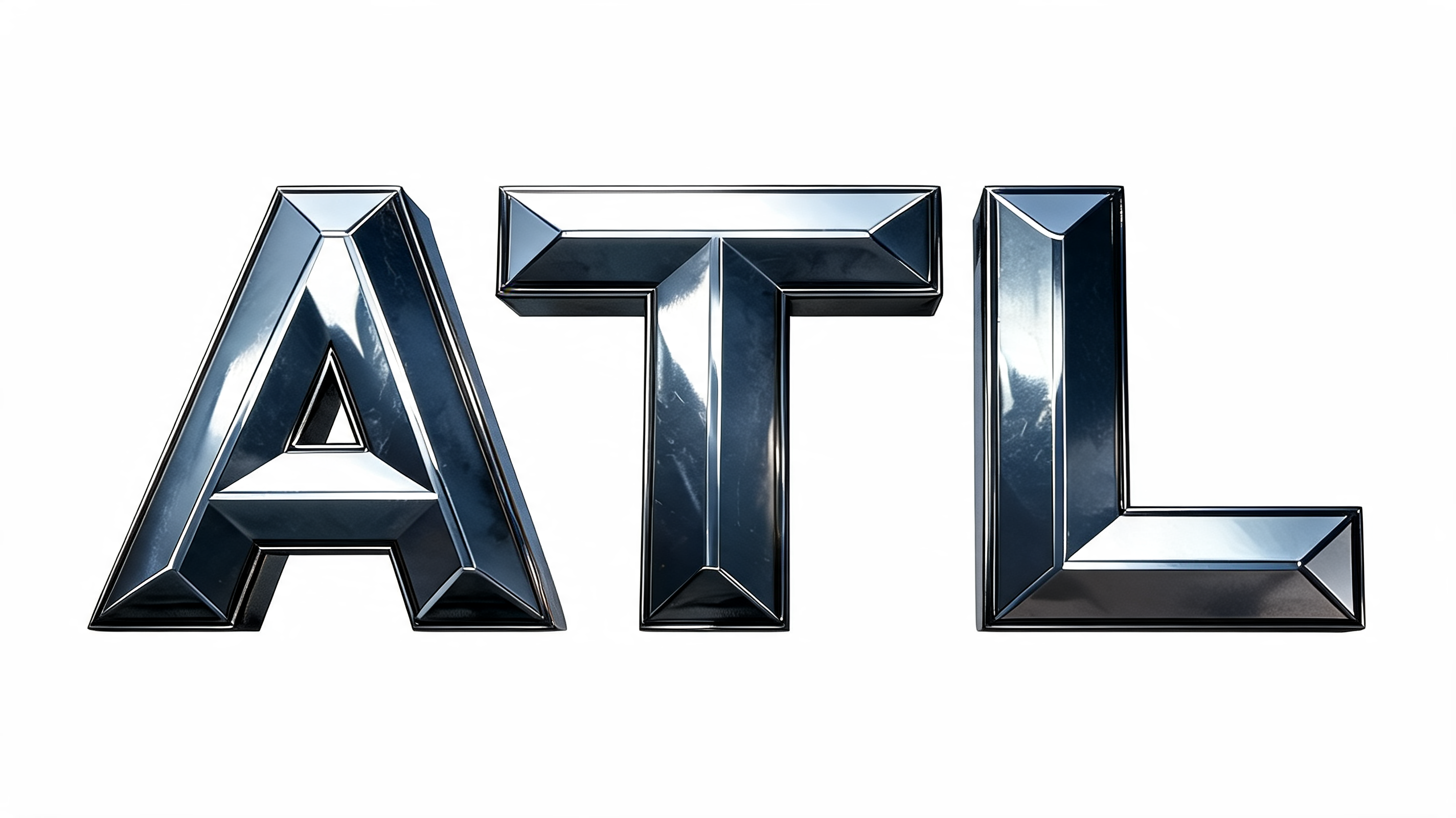 "ATL" — Chrome Metal 3d | AI Text Effect Generator
