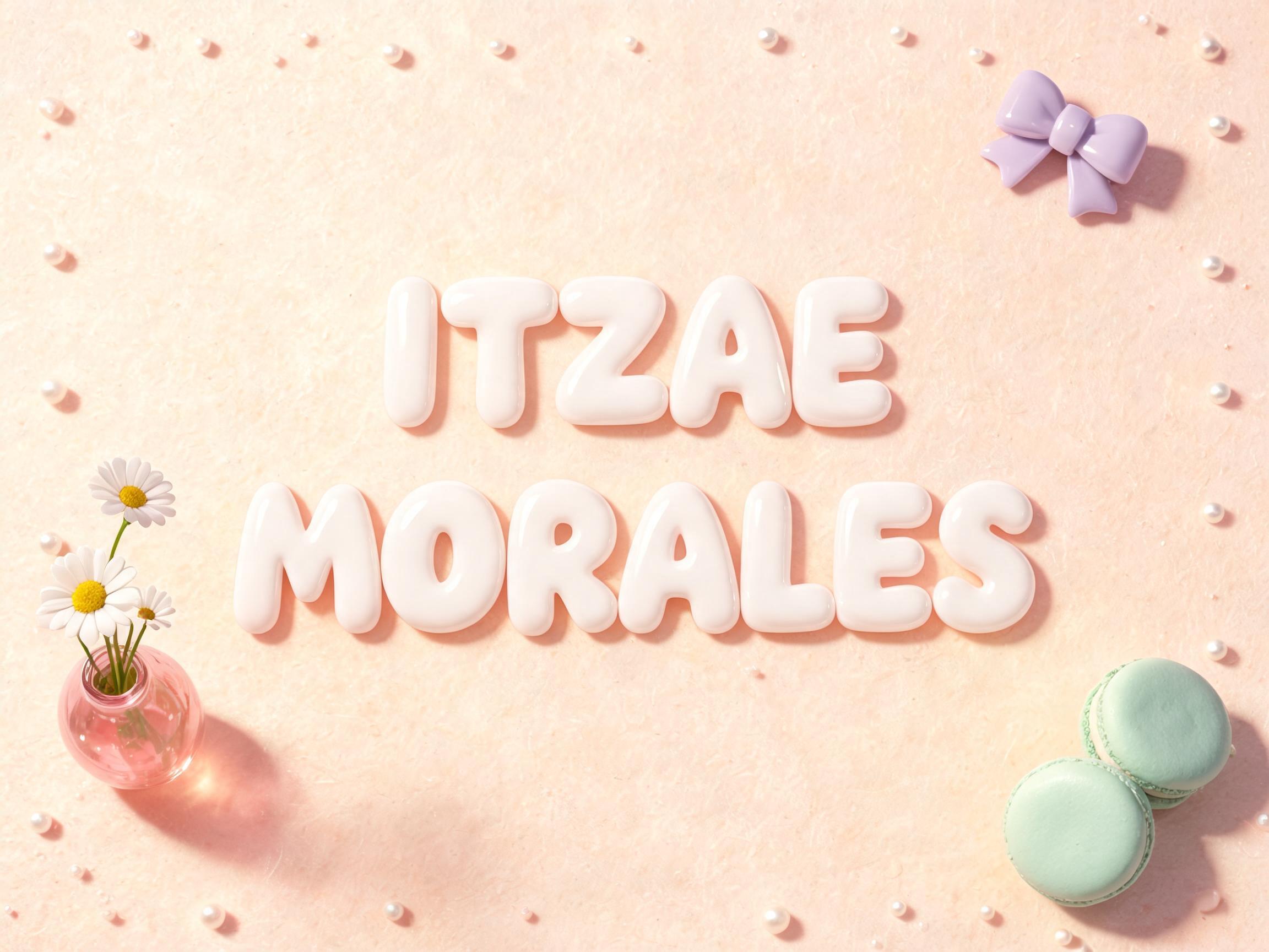 "ITZAE MORALES" —  | AI Text Effect Generator